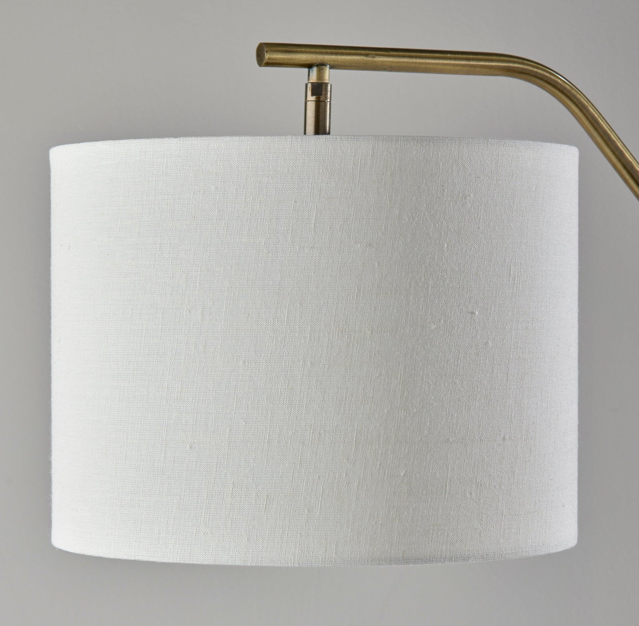 Adesso Simplee Milo Floor Lamp, Antique Brass, large