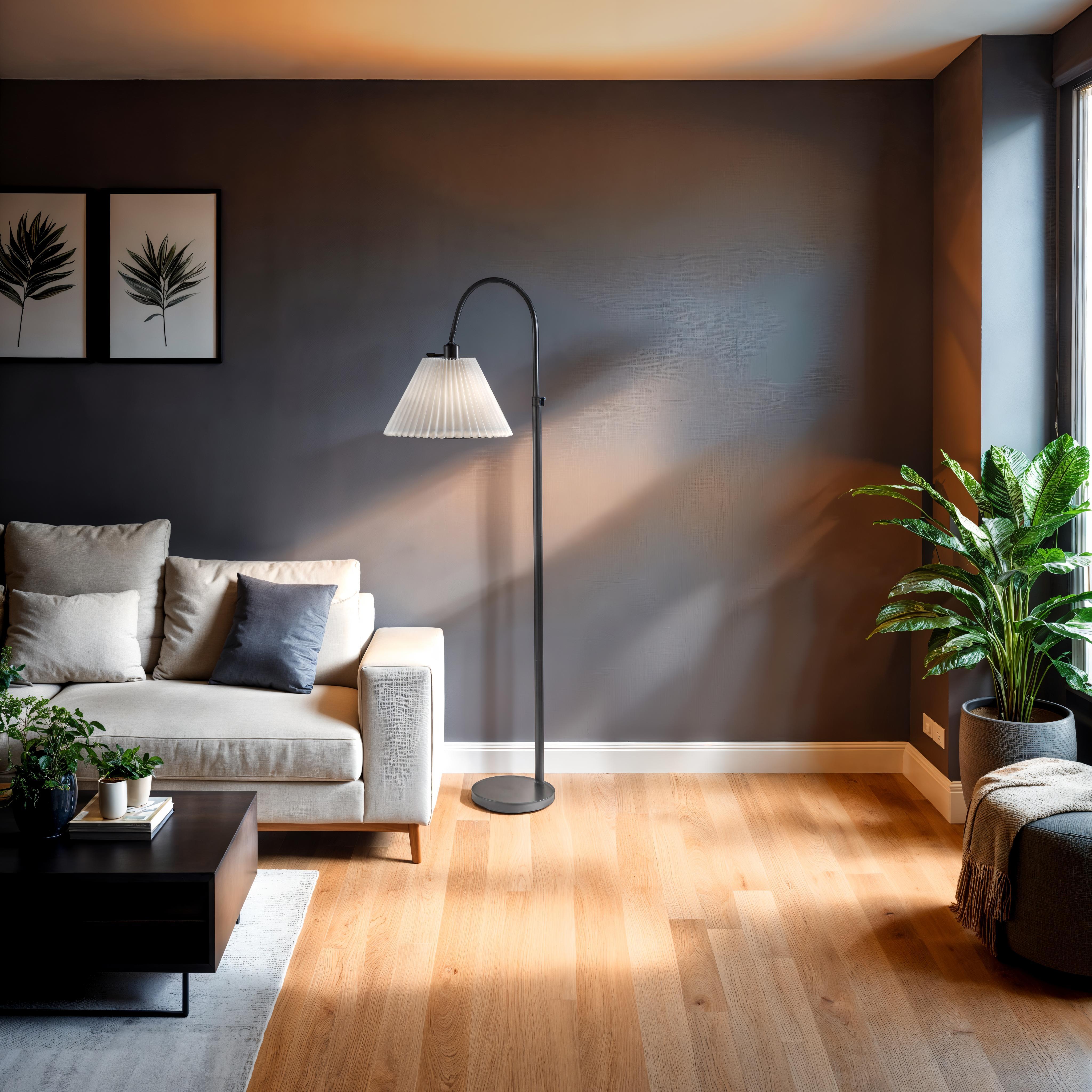 Adesso Simplee Thalia Floor Lamp, Black, rollover