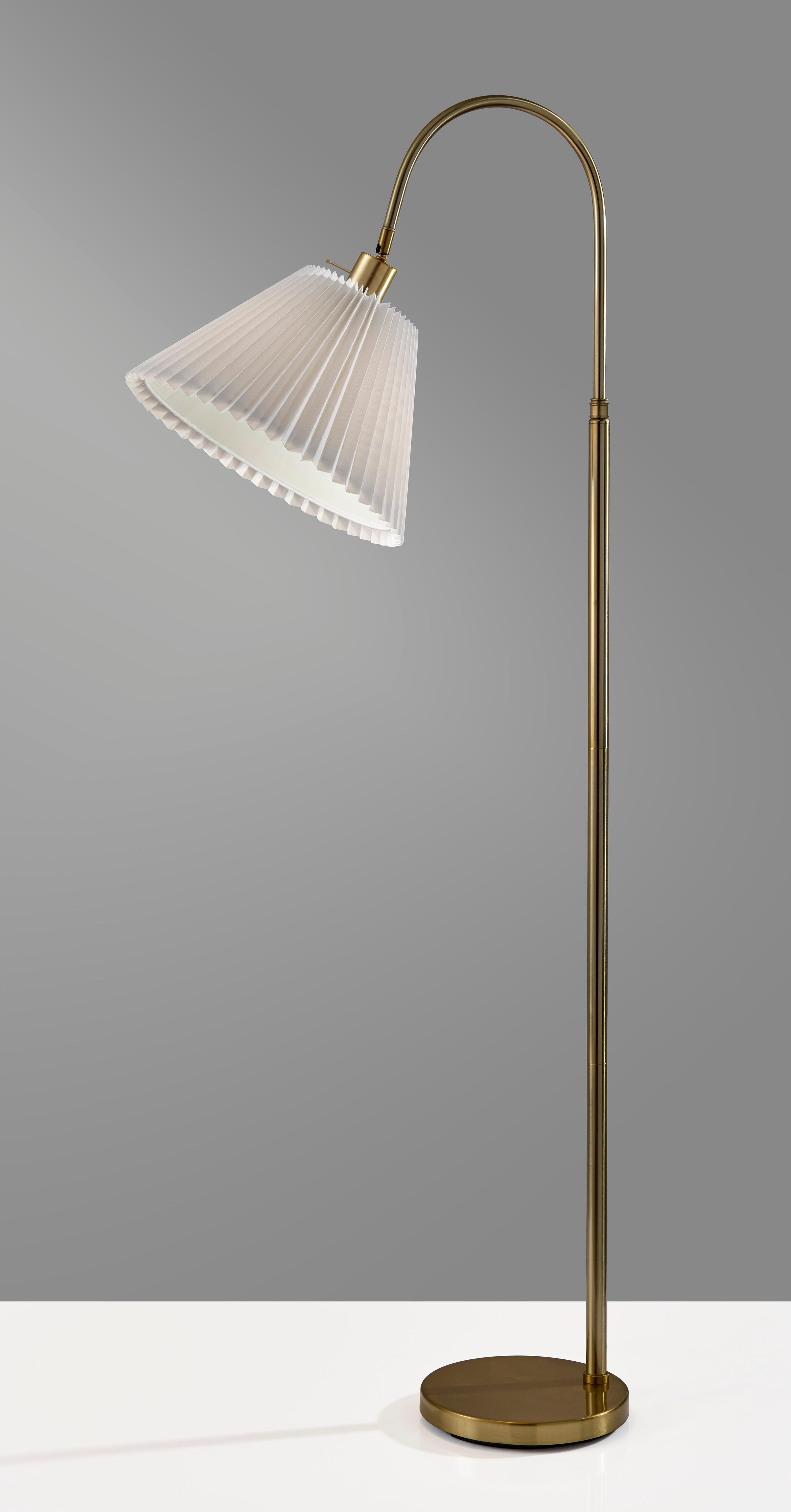 Adesso Simplee Thalia Floor Lamp, Antique Brass, rollover