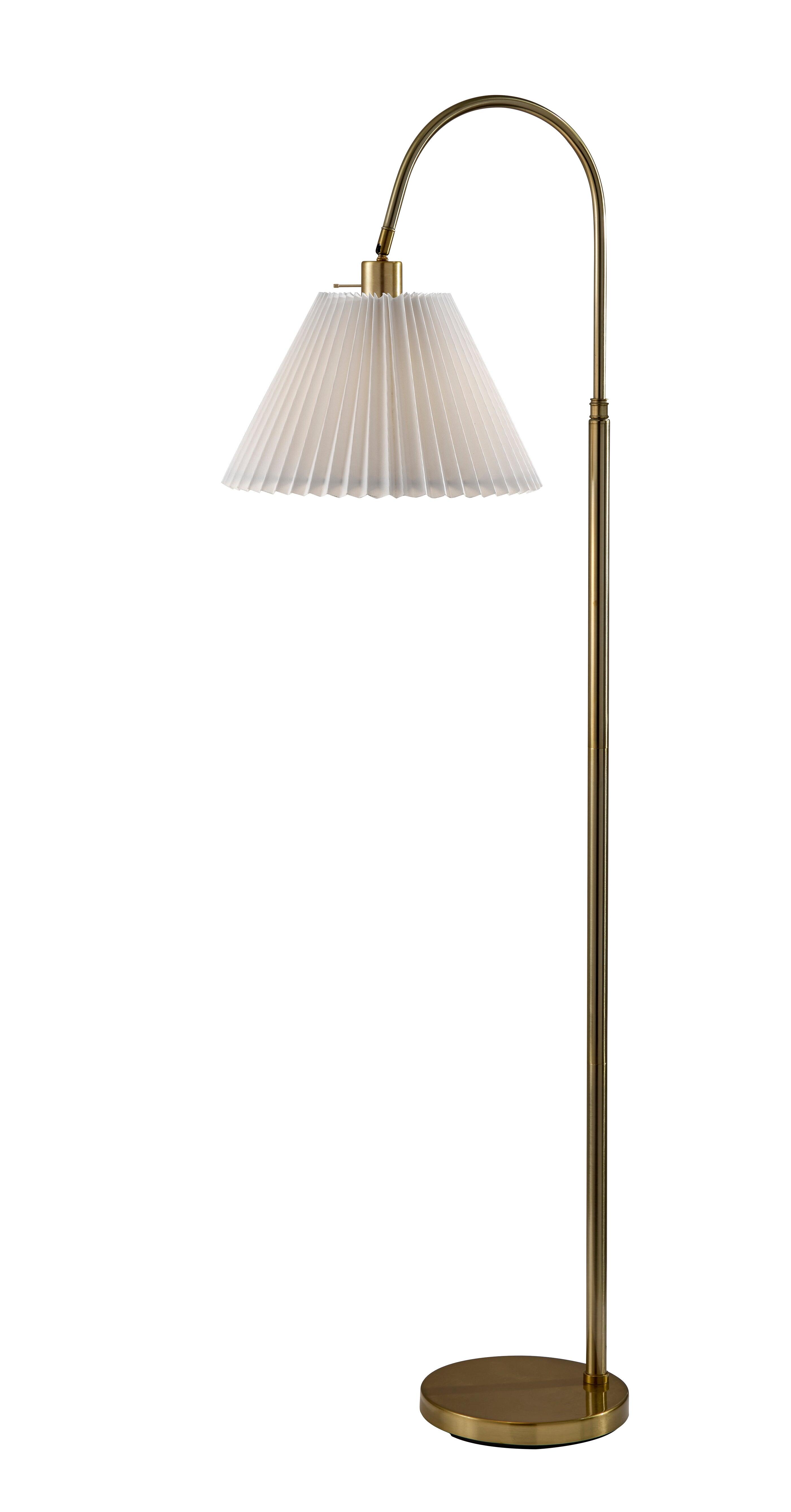 Adesso Simplee Thalia Floor Lamp, Antique Brass, large