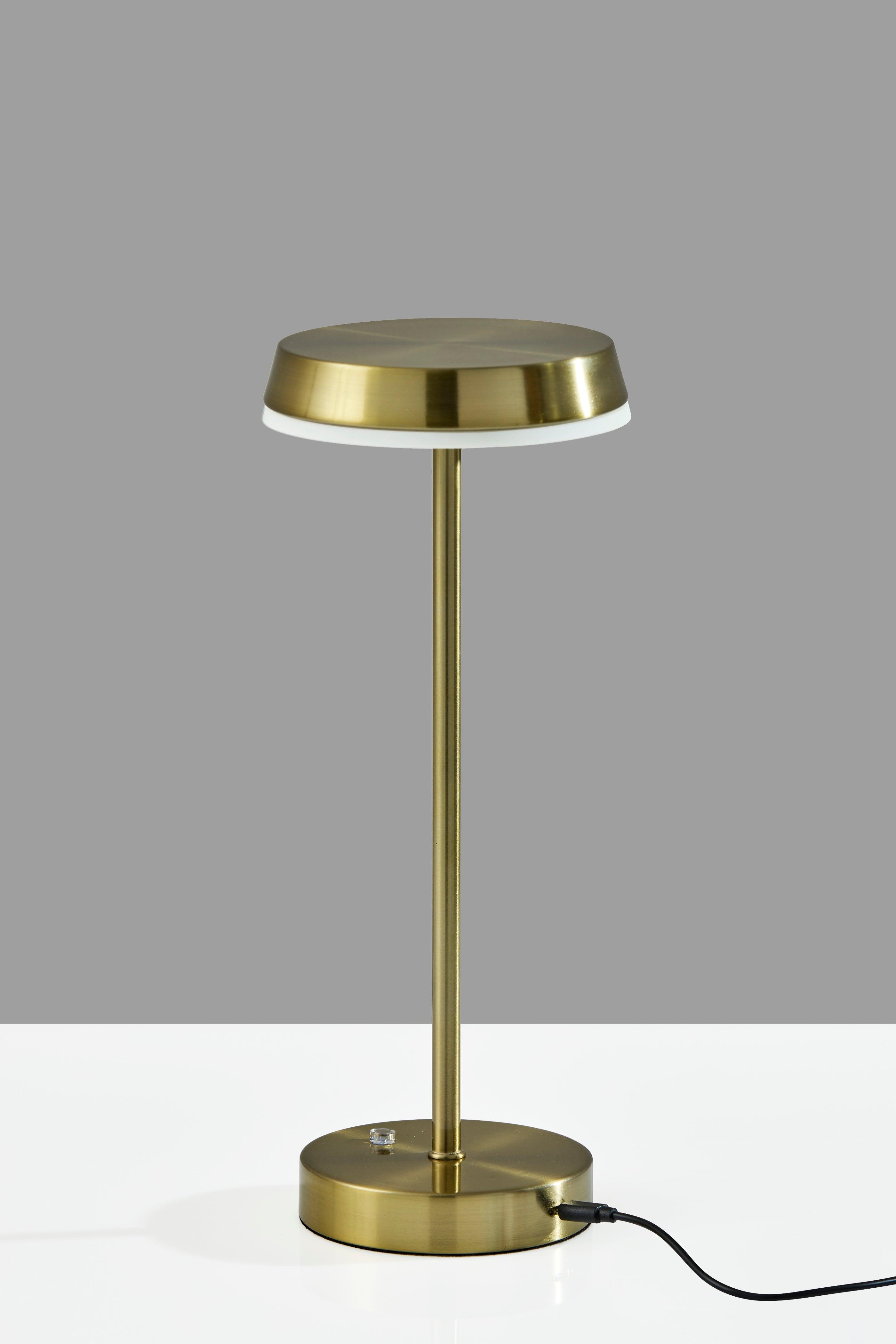 Adesso Tommy Cordless Table Lamp, Antique Brass, large