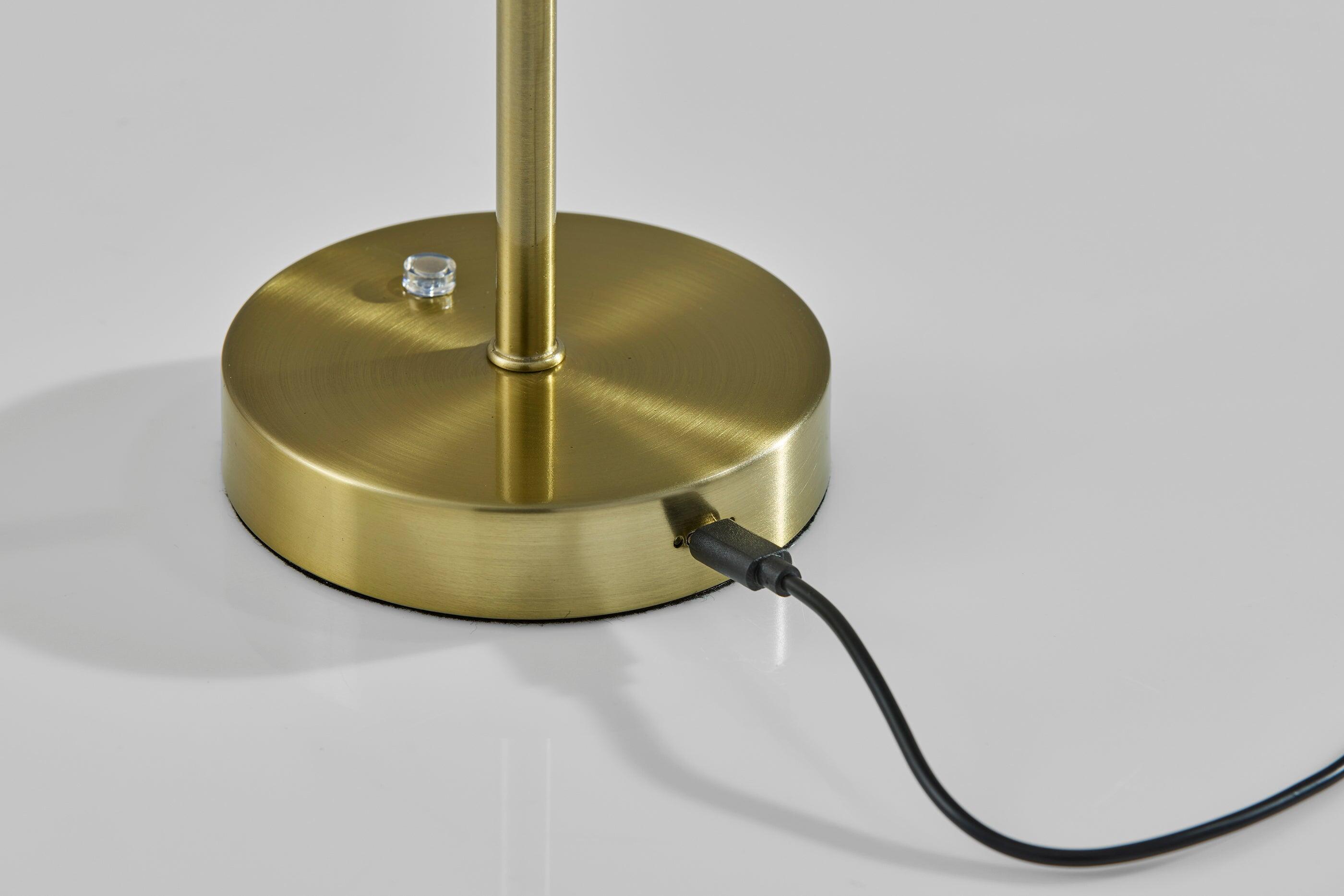 Adesso Tommy Cordless Table Lamp, Antique Brass, large