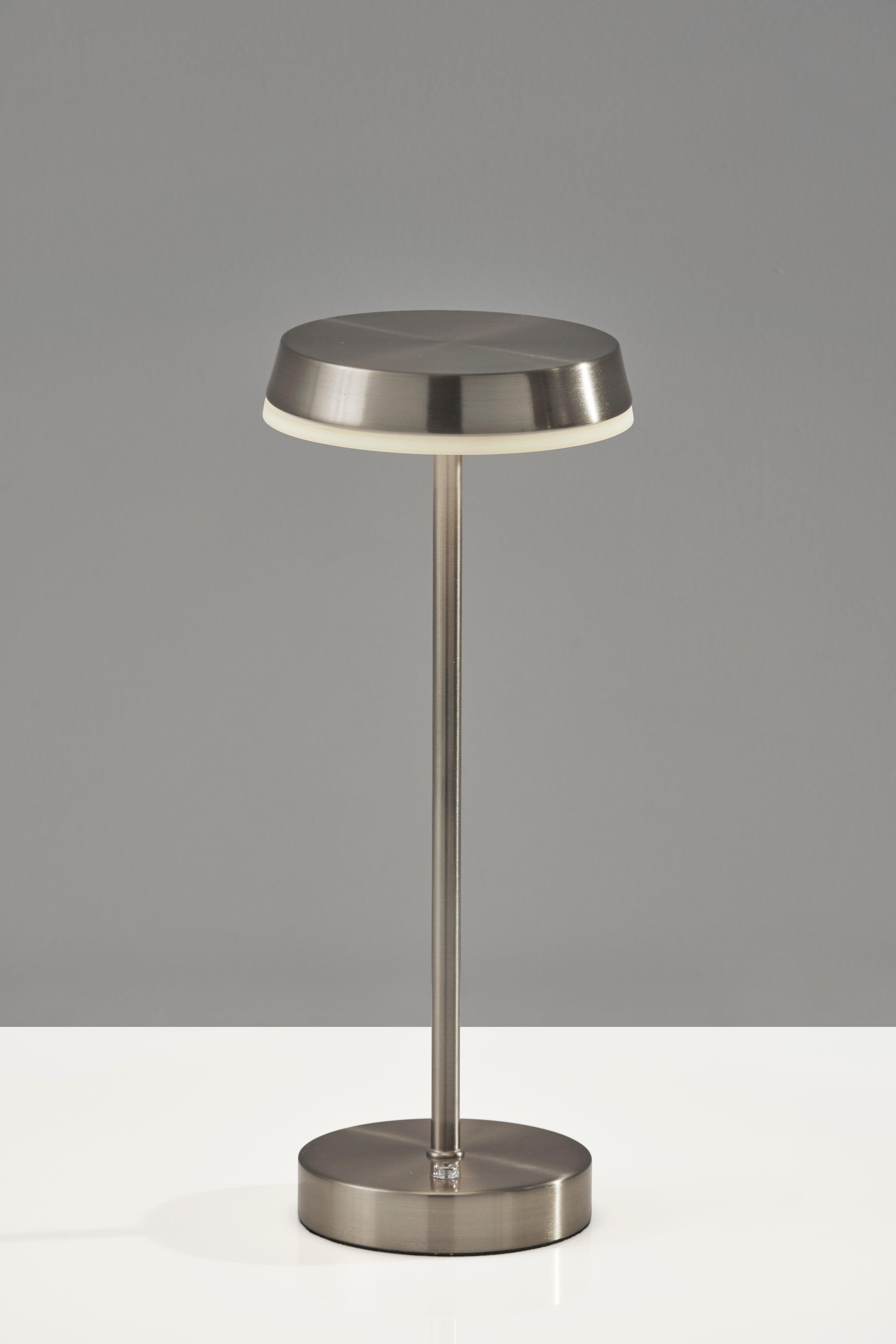 Adesso Tommy Cordless Table Lamp, Gray, large