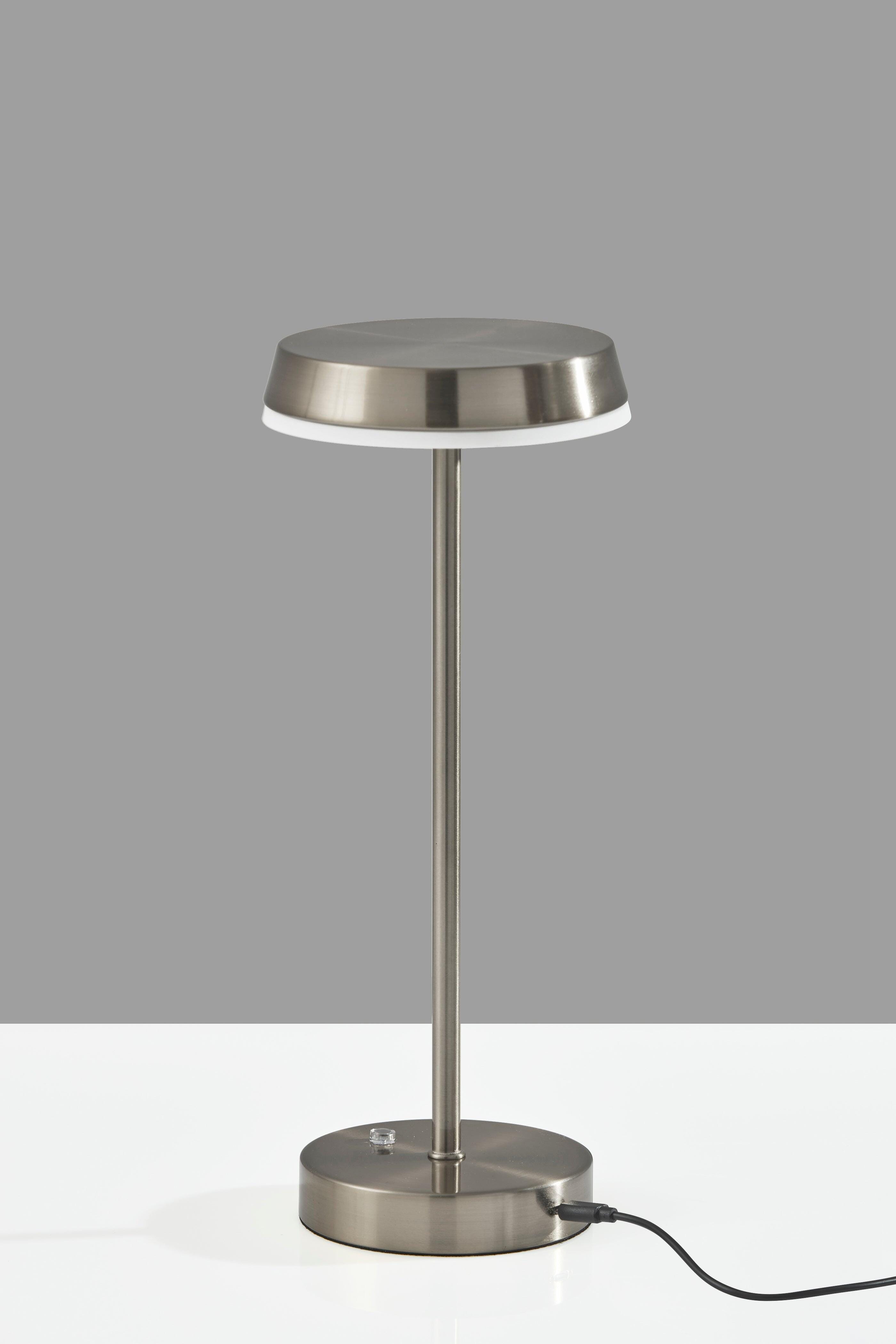 Adesso Tommy Cordless Table Lamp, Gray, large