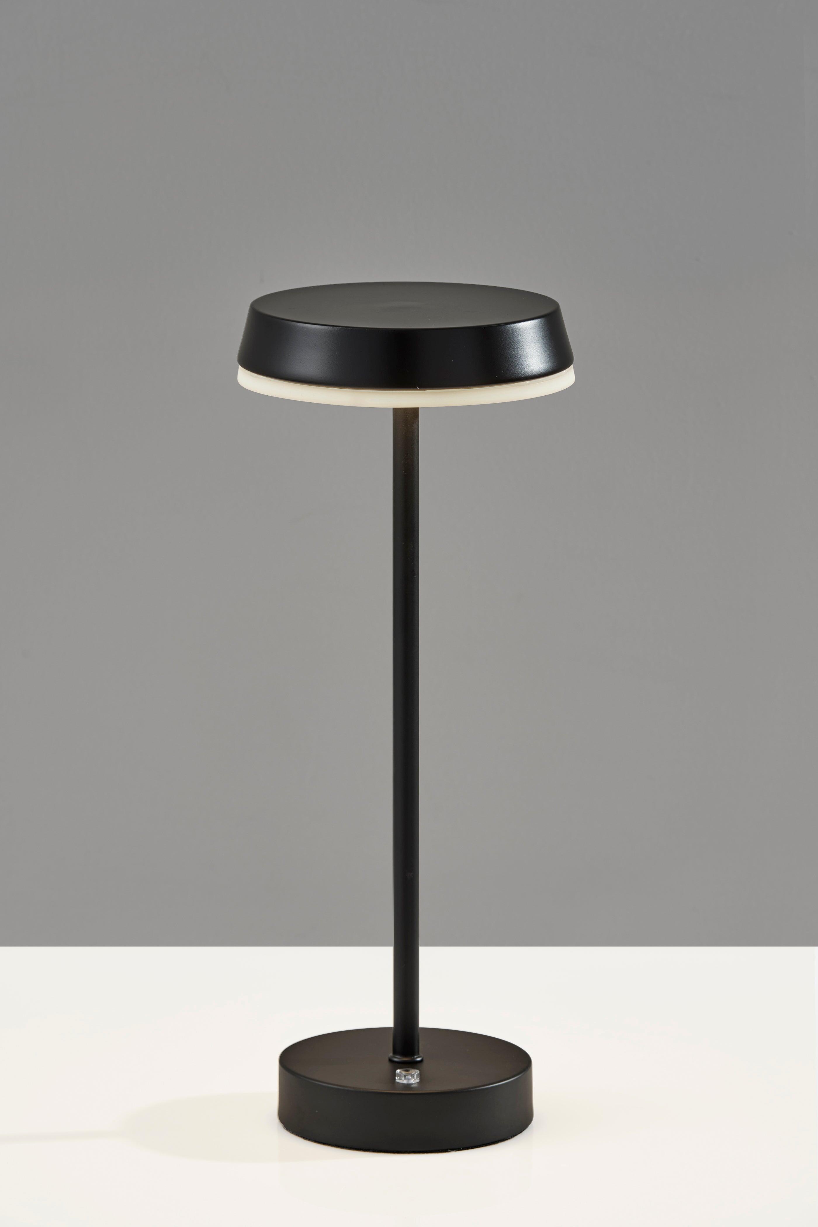 Adesso Tommy Cordless Table Lamp, Black, rollover