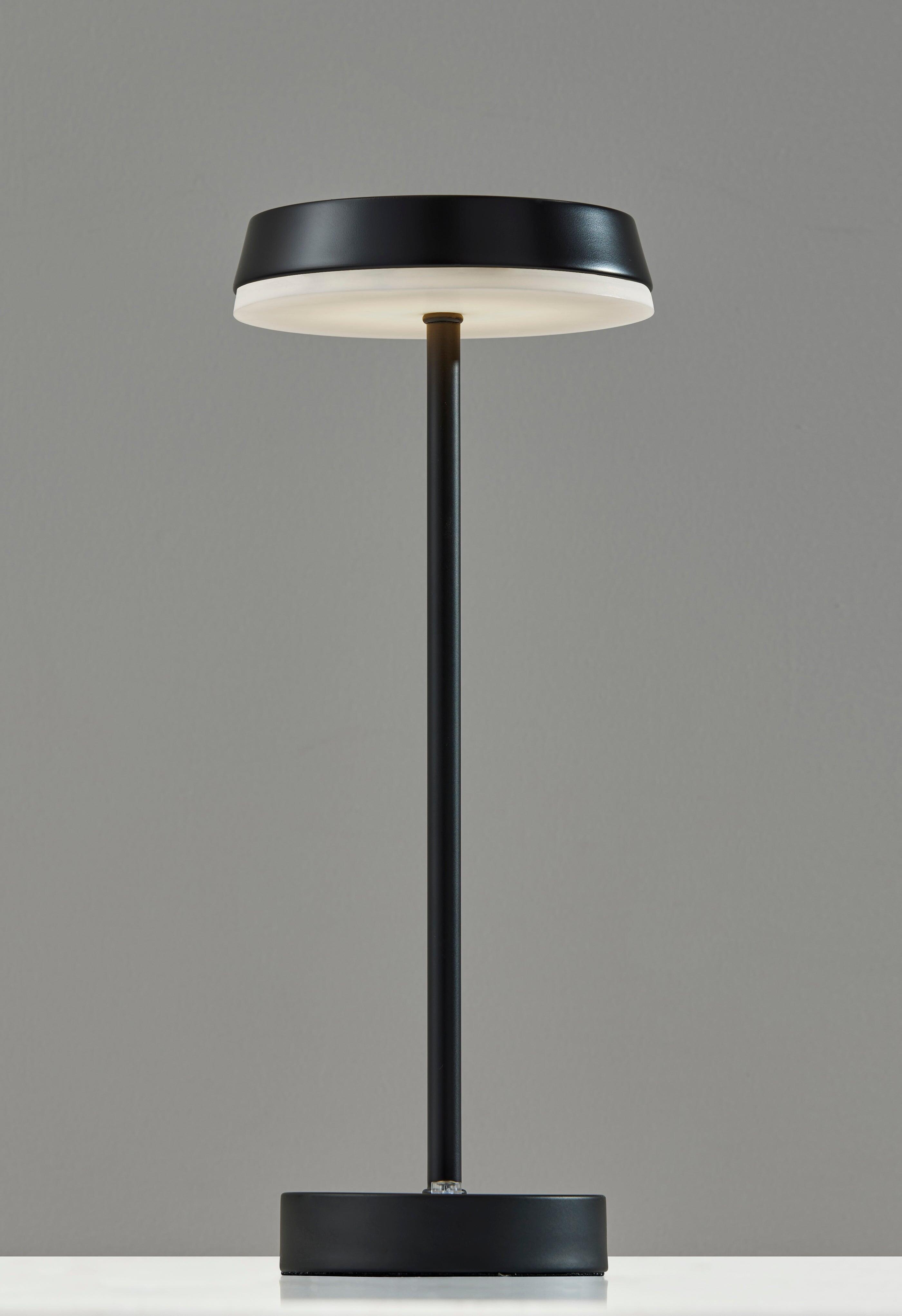 Adesso Tommy Cordless Table Lamp, Black, large