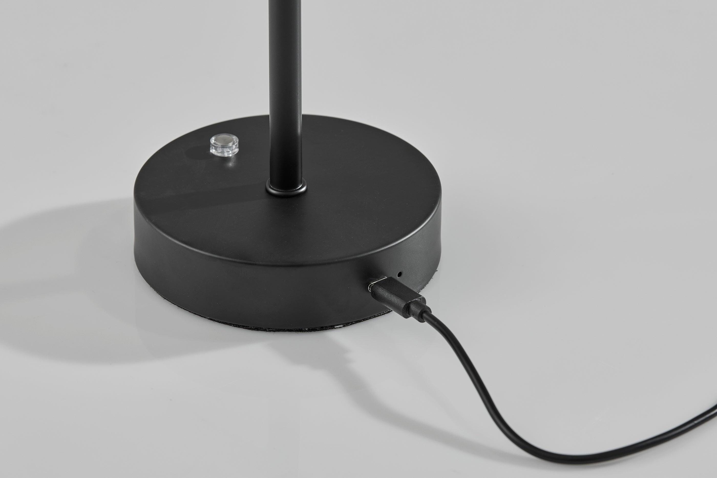 Adesso Tommy Cordless Table Lamp, Black, large