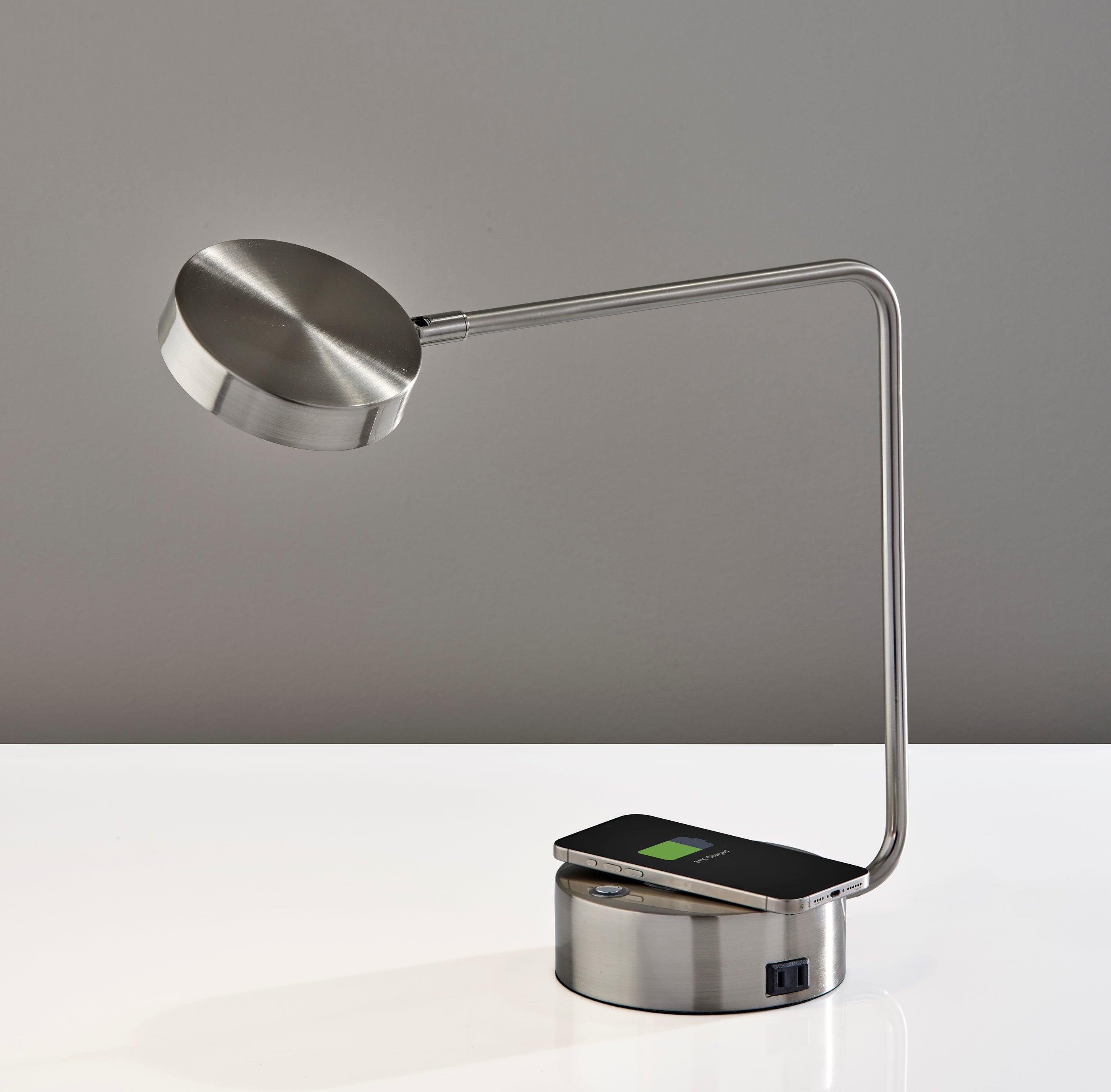 Adesso Viper LED Desk Lamp, Gray, large