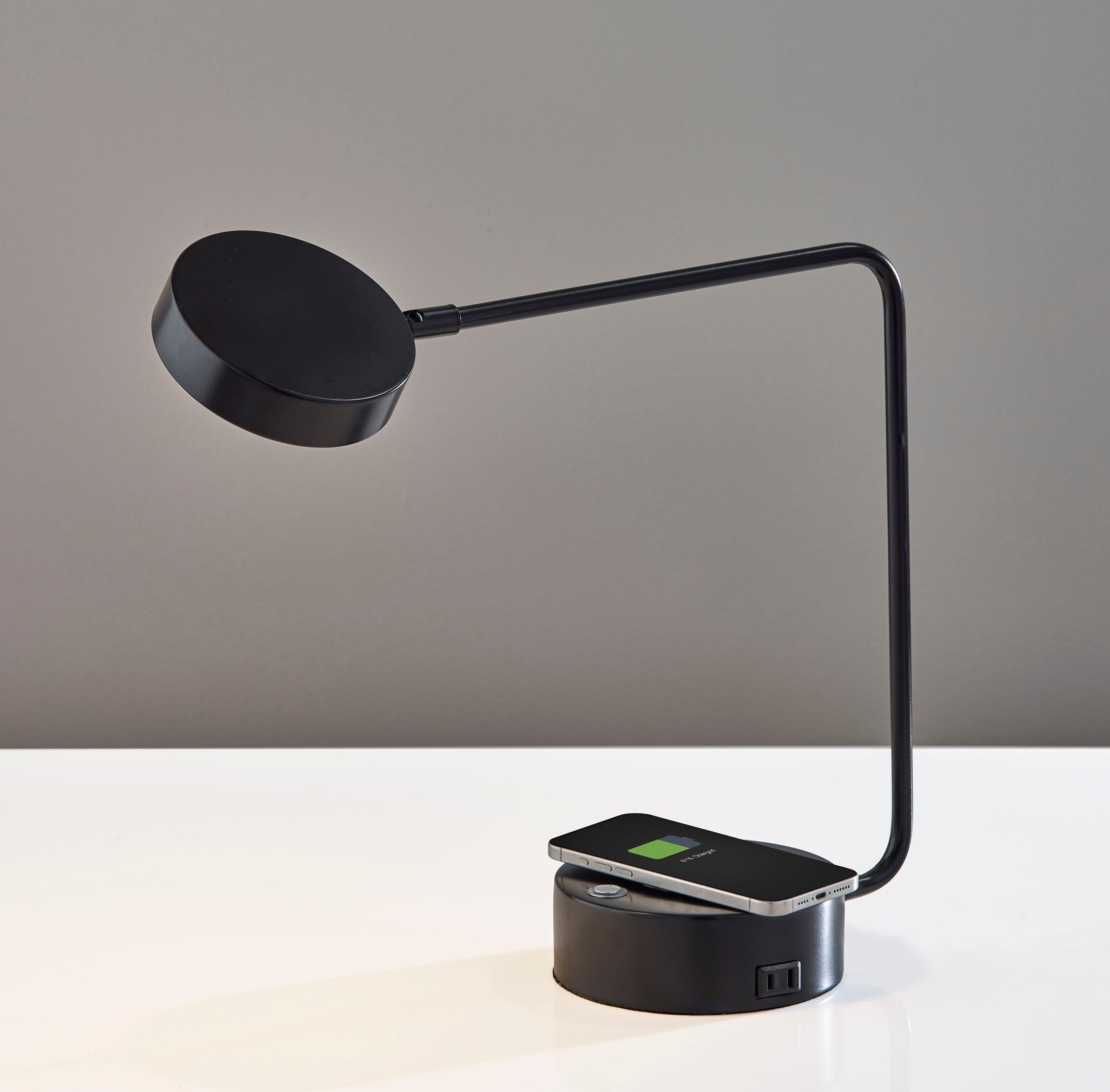 Adesso Viper LED Desk Lamp, Black, large