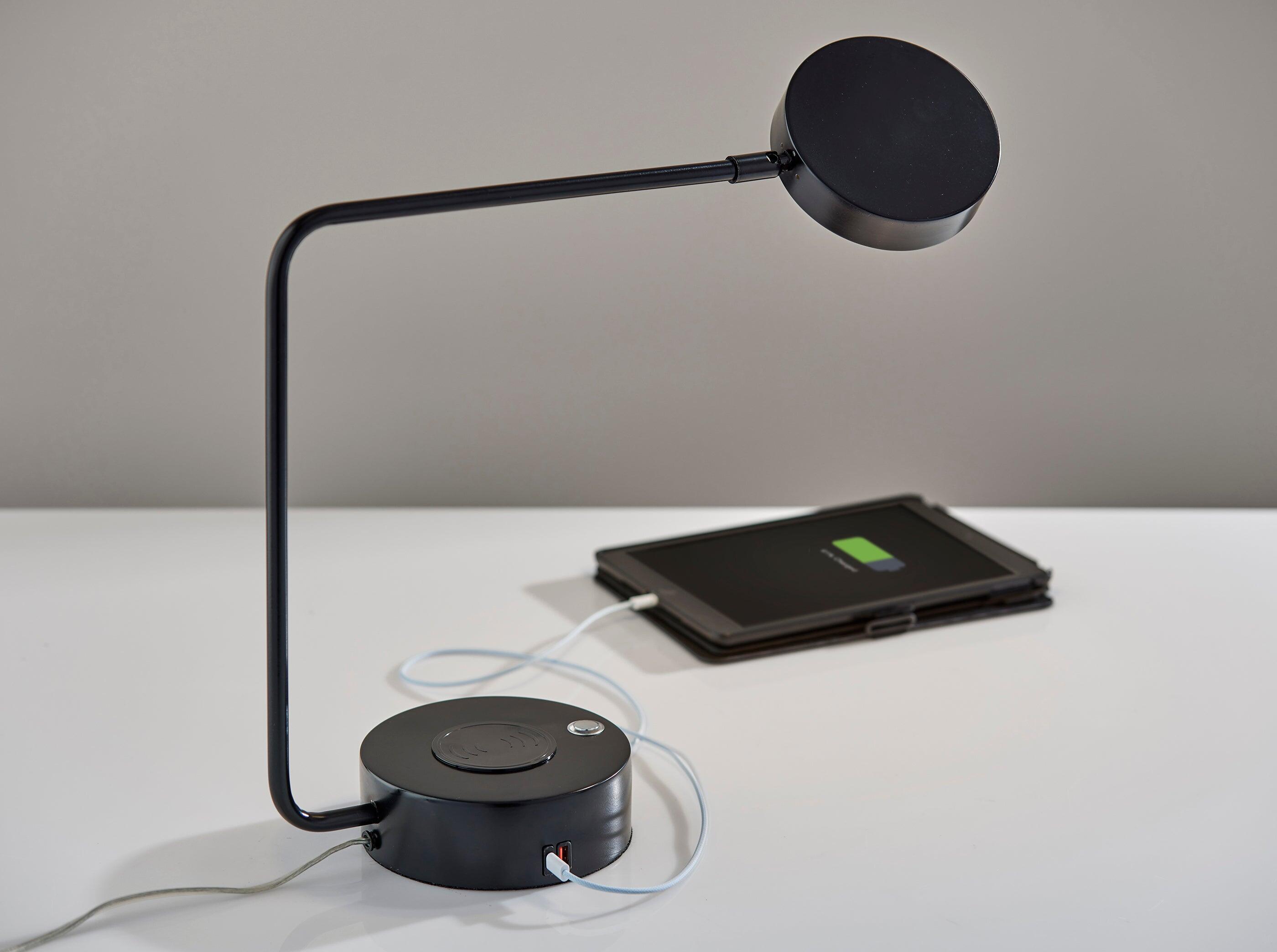Adesso Viper LED Desk Lamp, Black, large
