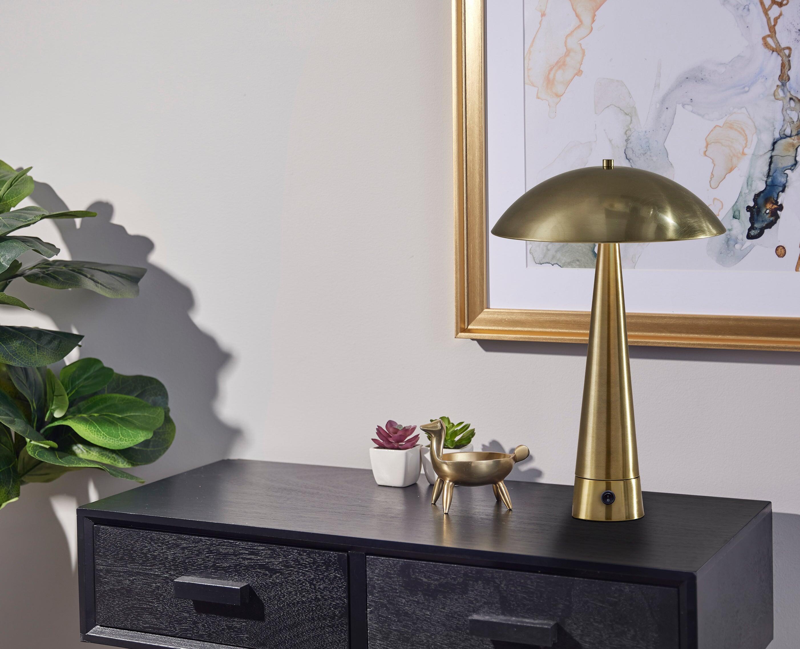 Adesso Vortex Table Lamp, Antique Brass, large