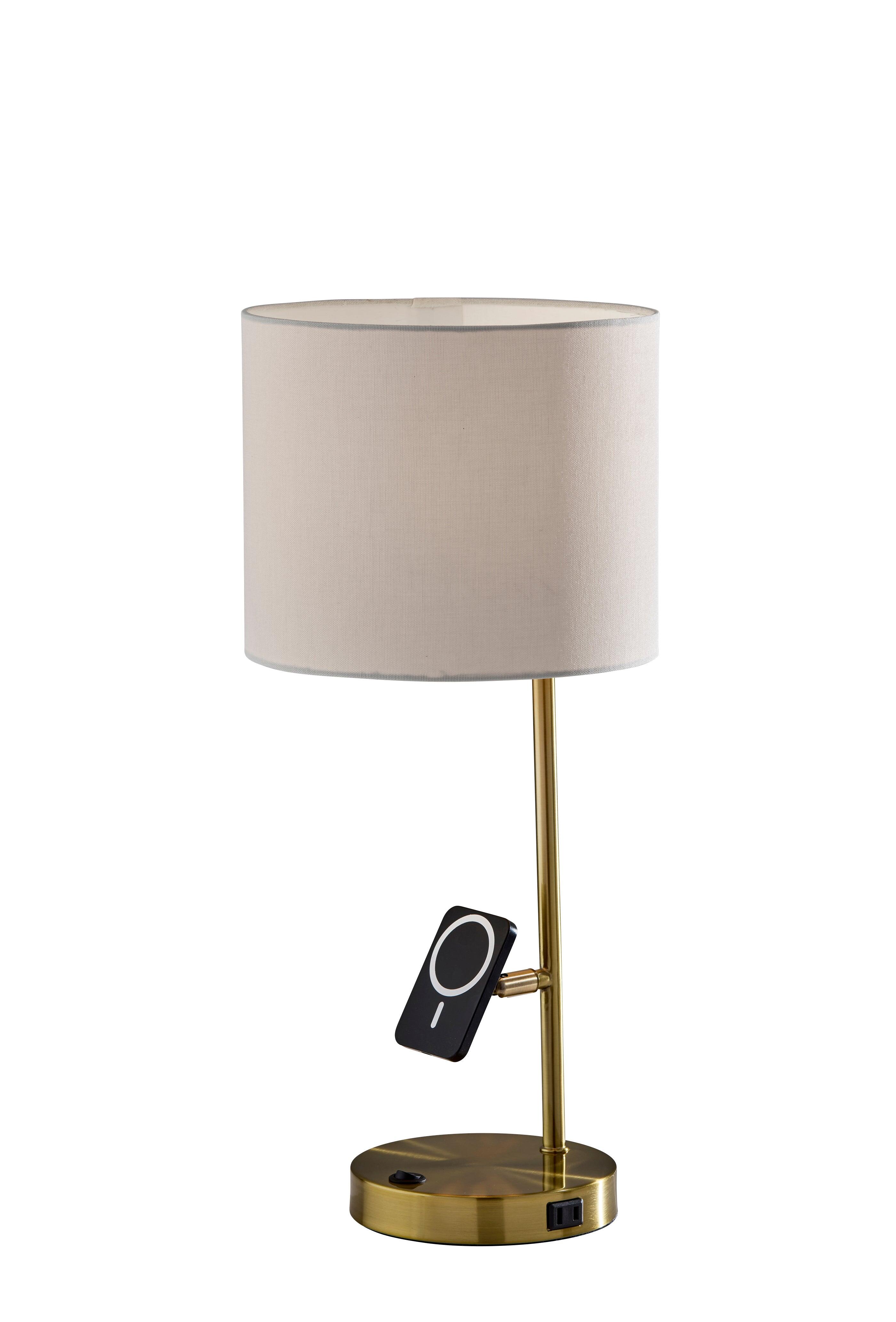 Adesso Wyatt Desk Lamp, Antique Brass, large
