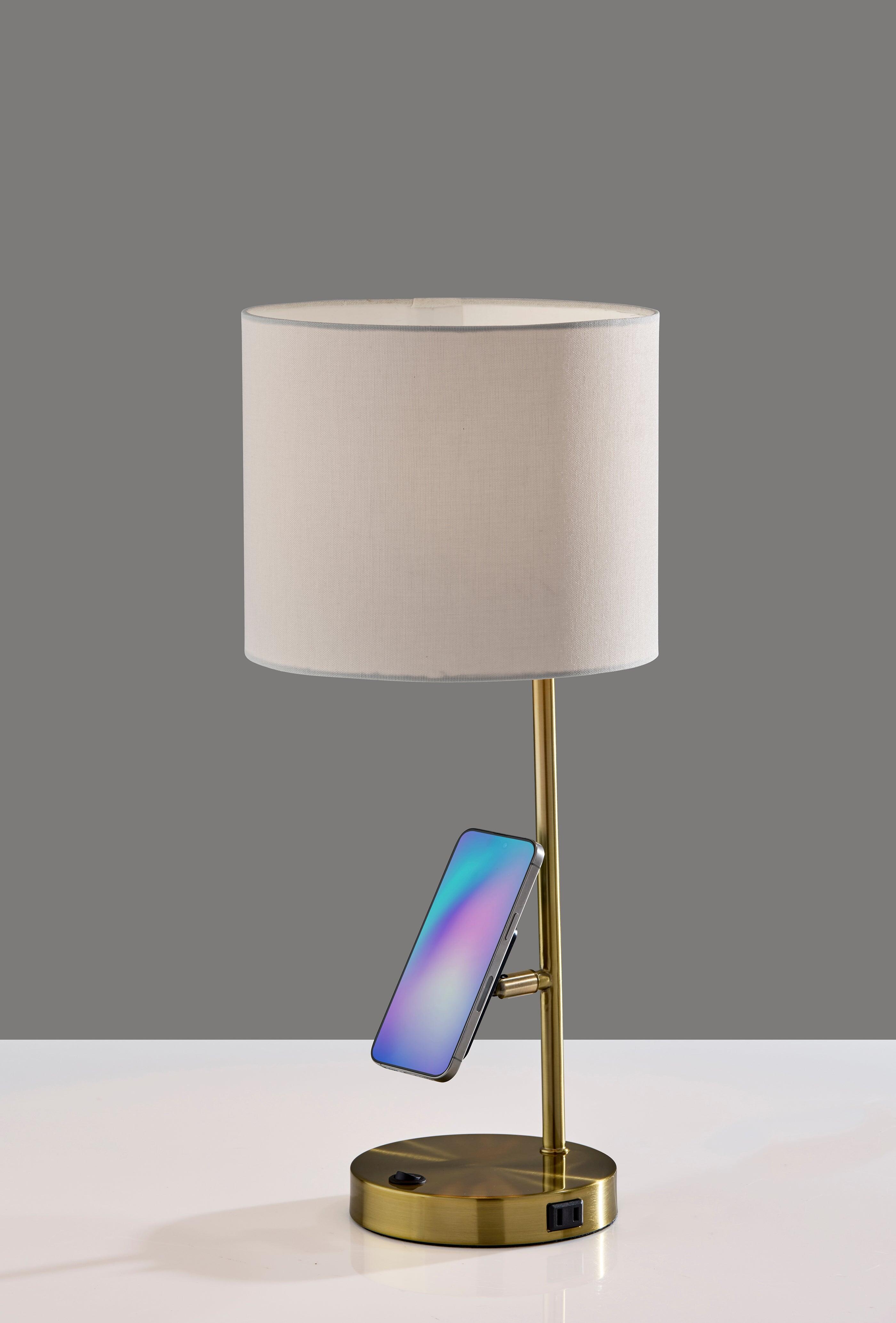 Adesso Wyatt Desk Lamp, Antique Brass, large