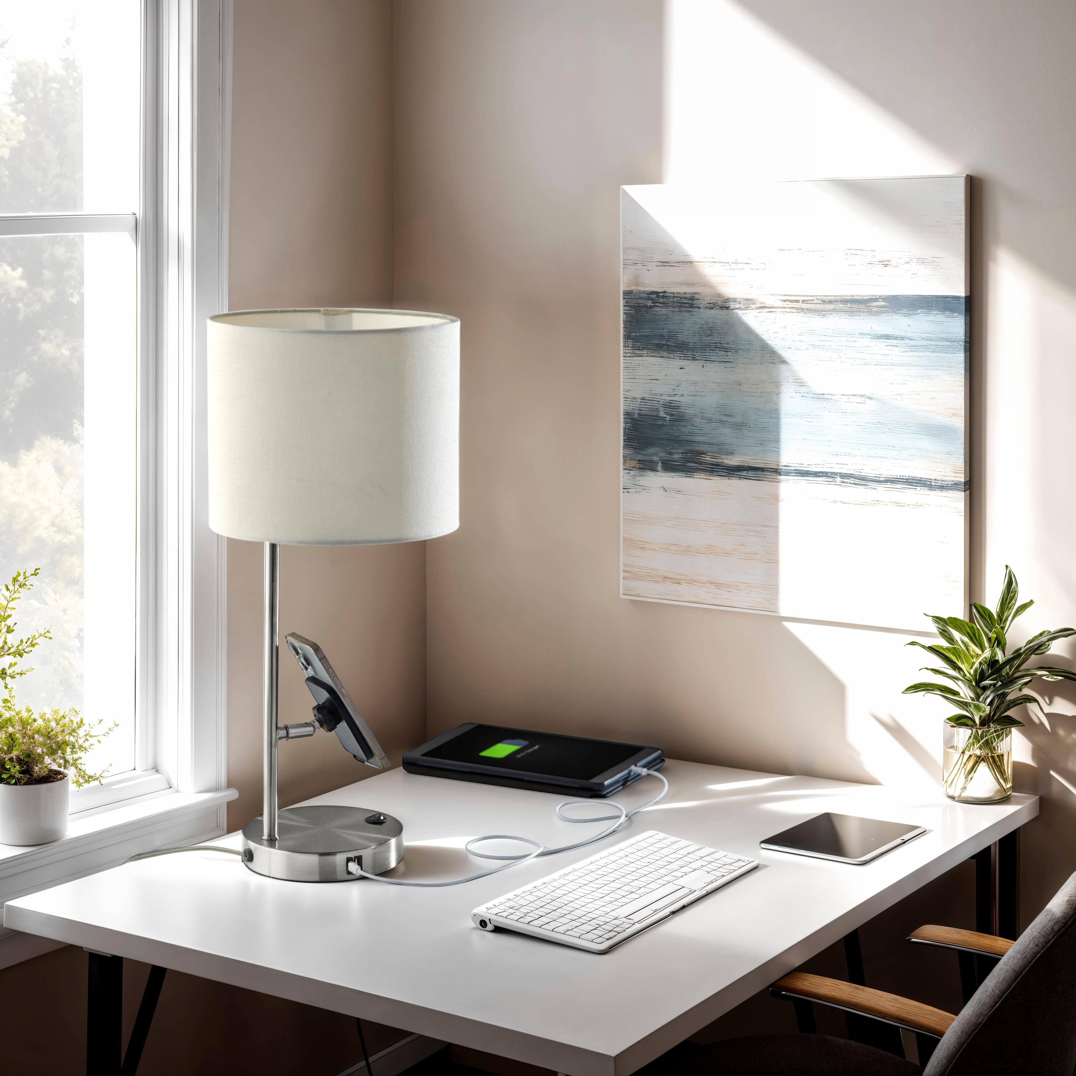 Adesso Wyatt Desk Lamp, Gray, rollover
