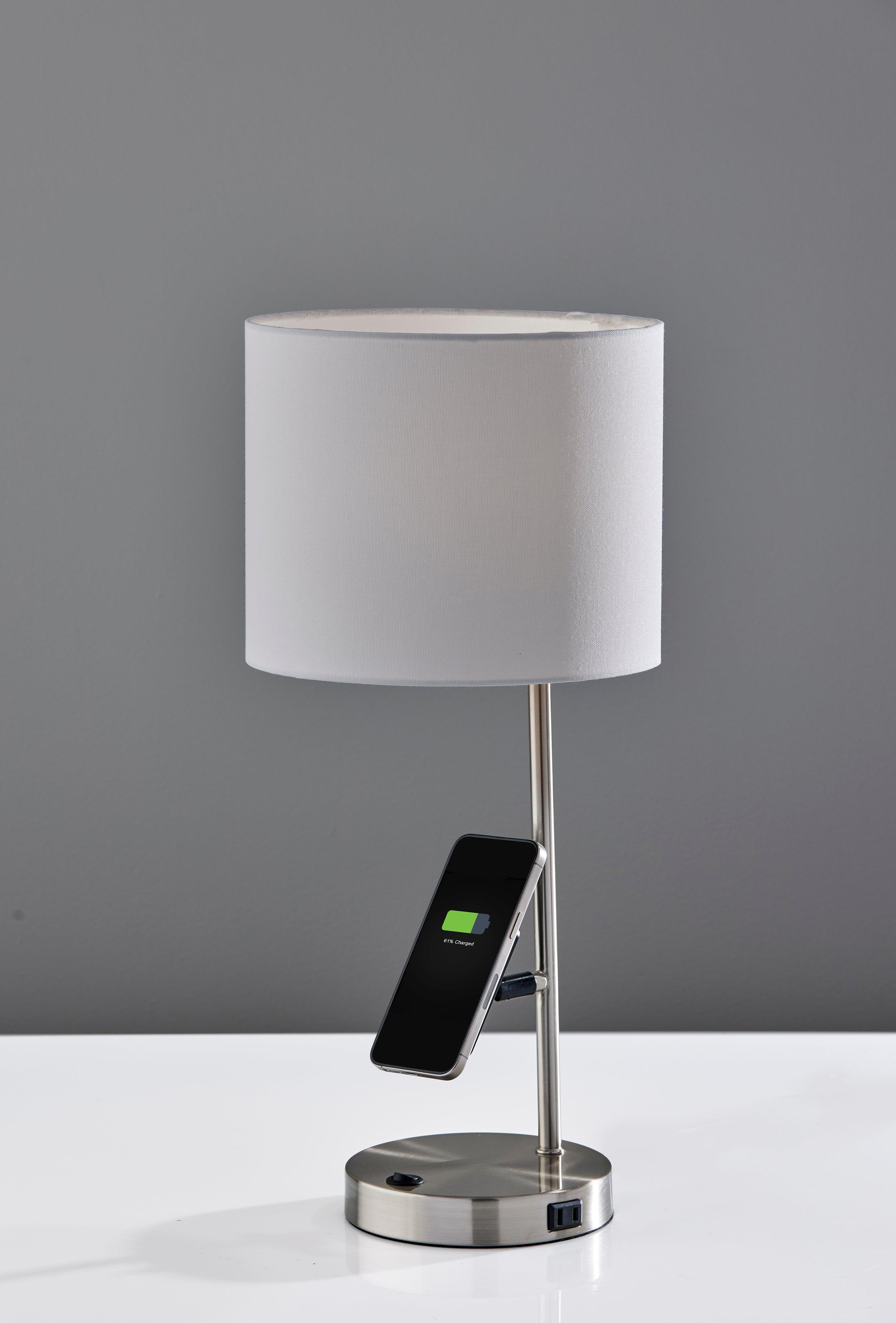 Adesso Wyatt Desk Lamp, Gray, large