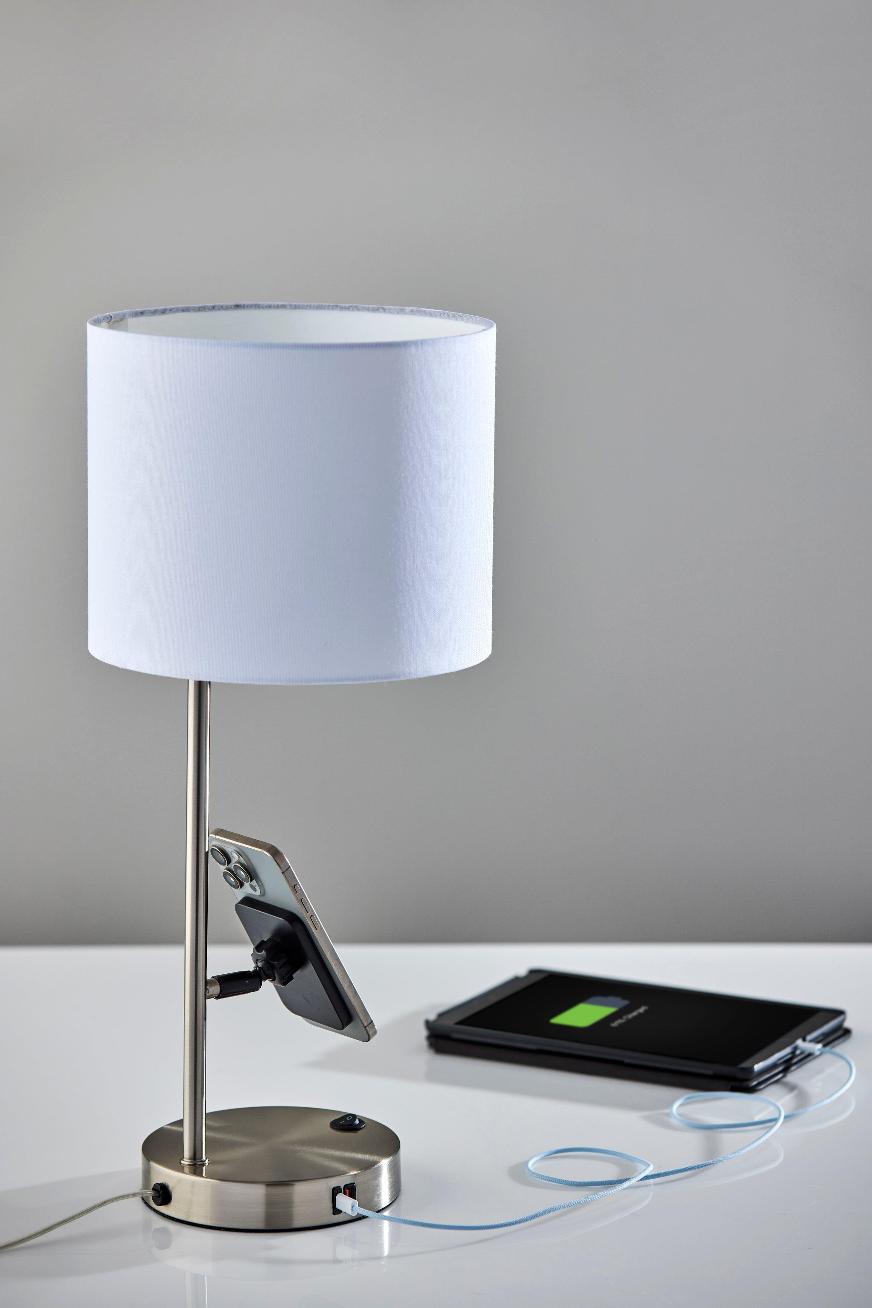 Adesso Wyatt Desk Lamp, Gray, large