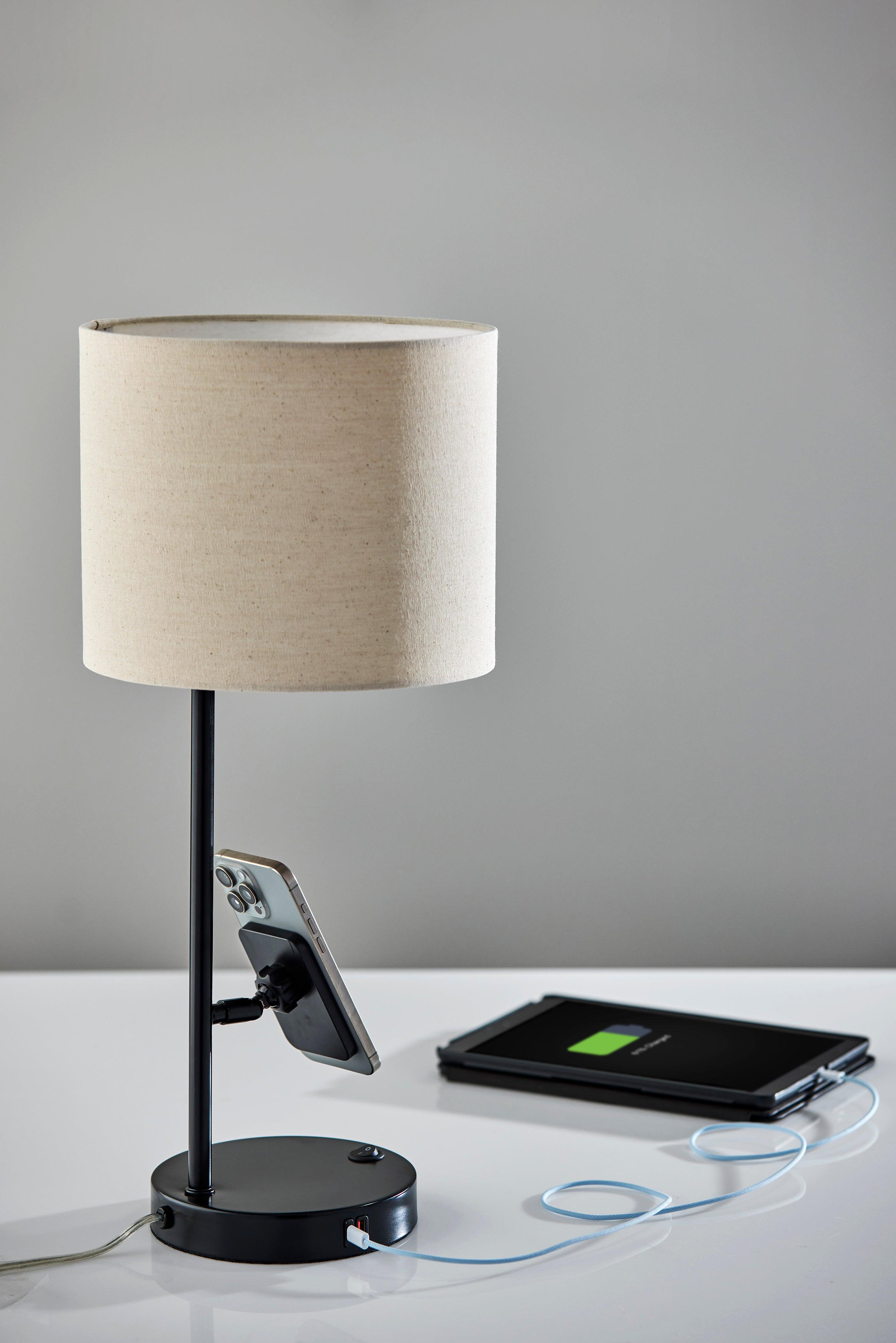 Adesso Wyatt Desk Lamp, Black, large