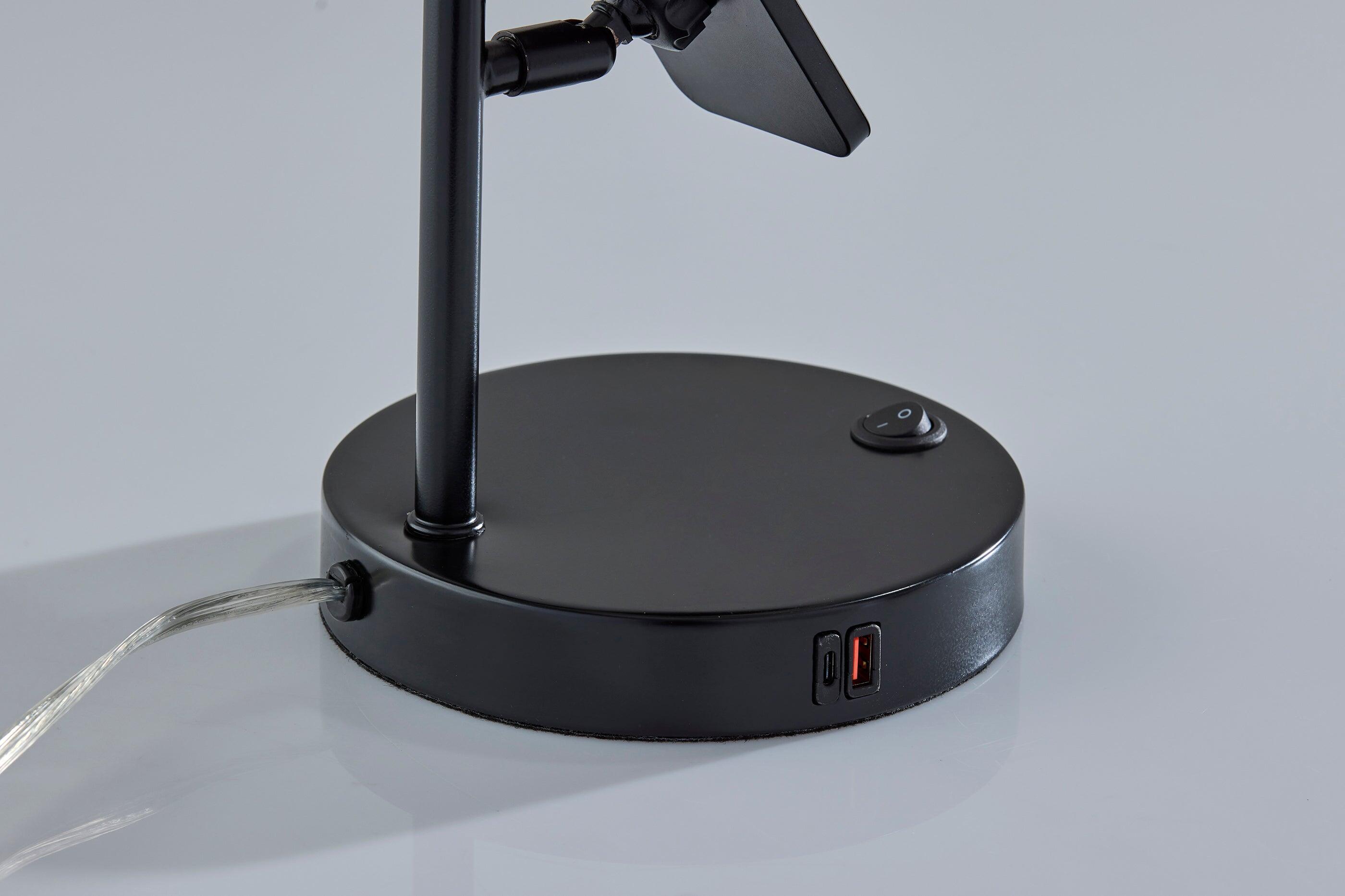 Adesso Wyatt Desk Lamp, Black, large