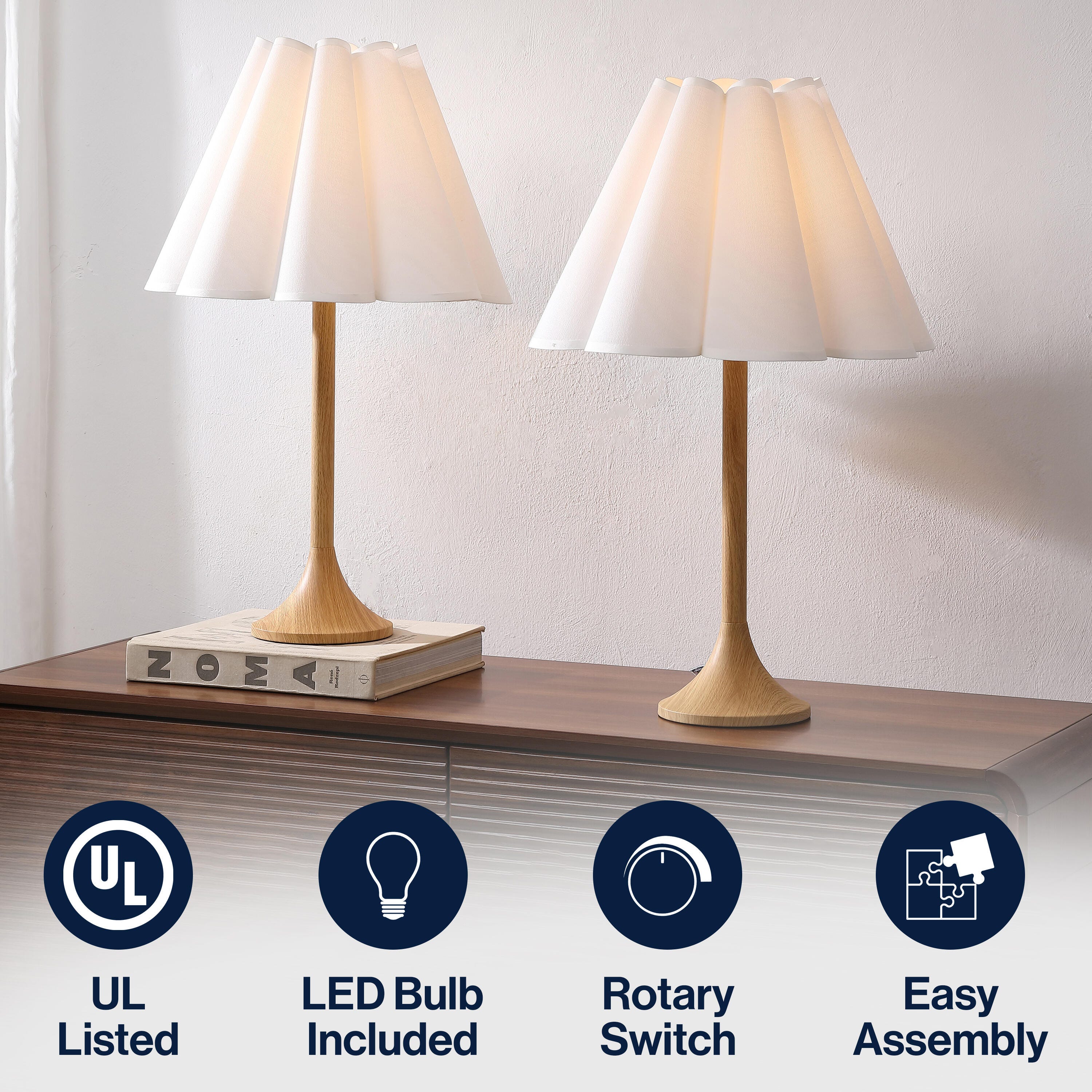 JONATHAN Y Abel Table Lamp (Set of 2), , large