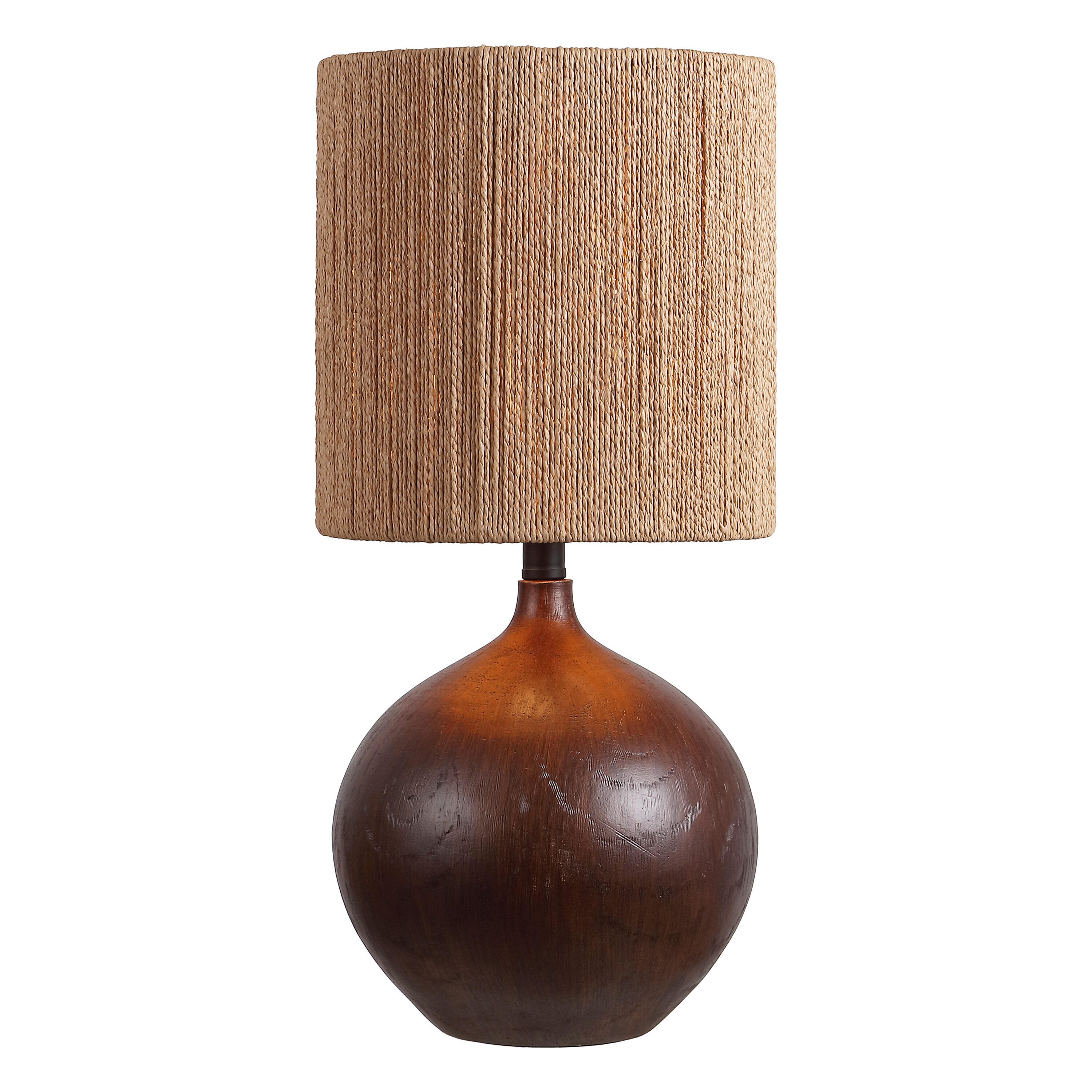JONATHAN Y Abram Table Lamp, Dark Brown, large