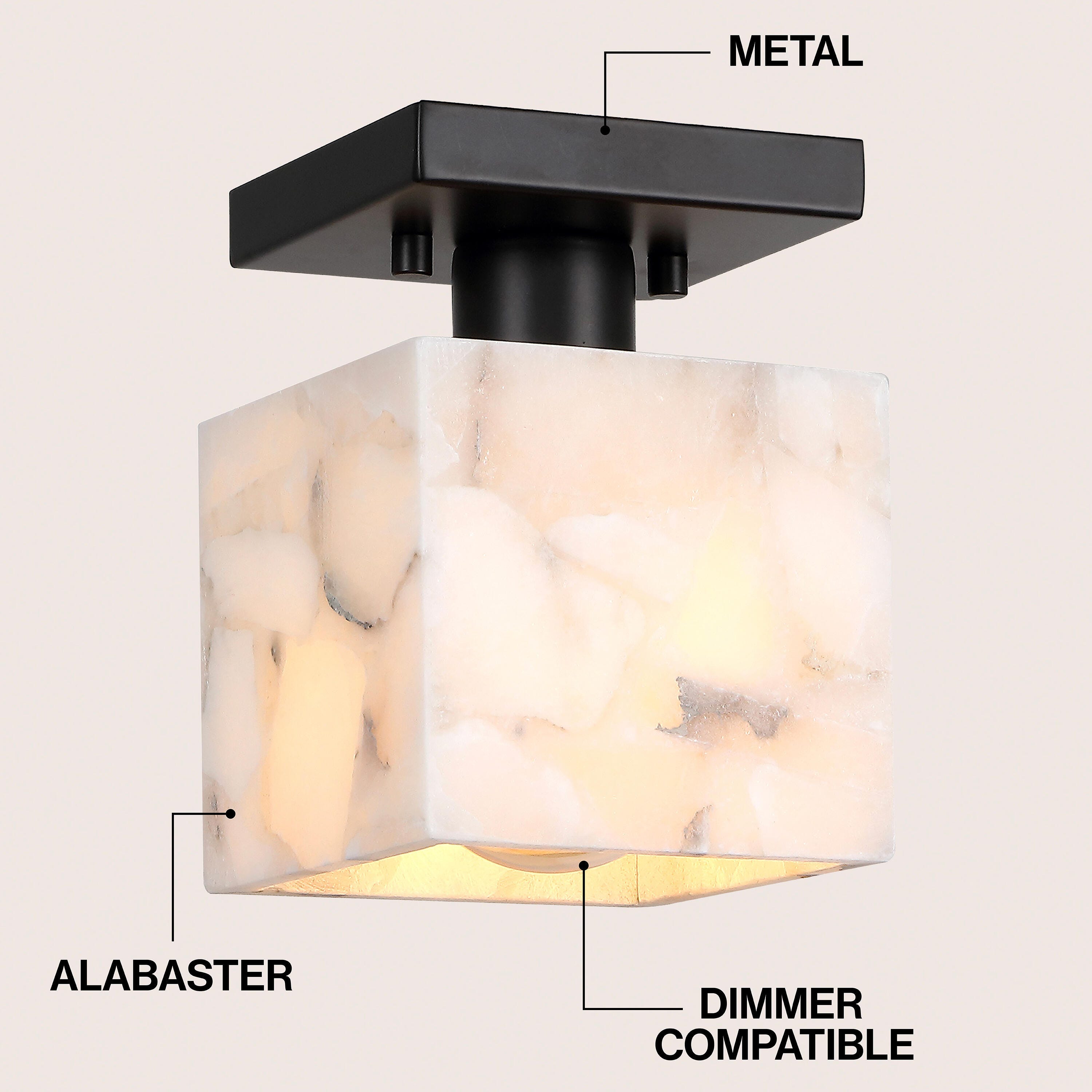 JONATHAN Y Alessia Flush Mount Light, , large