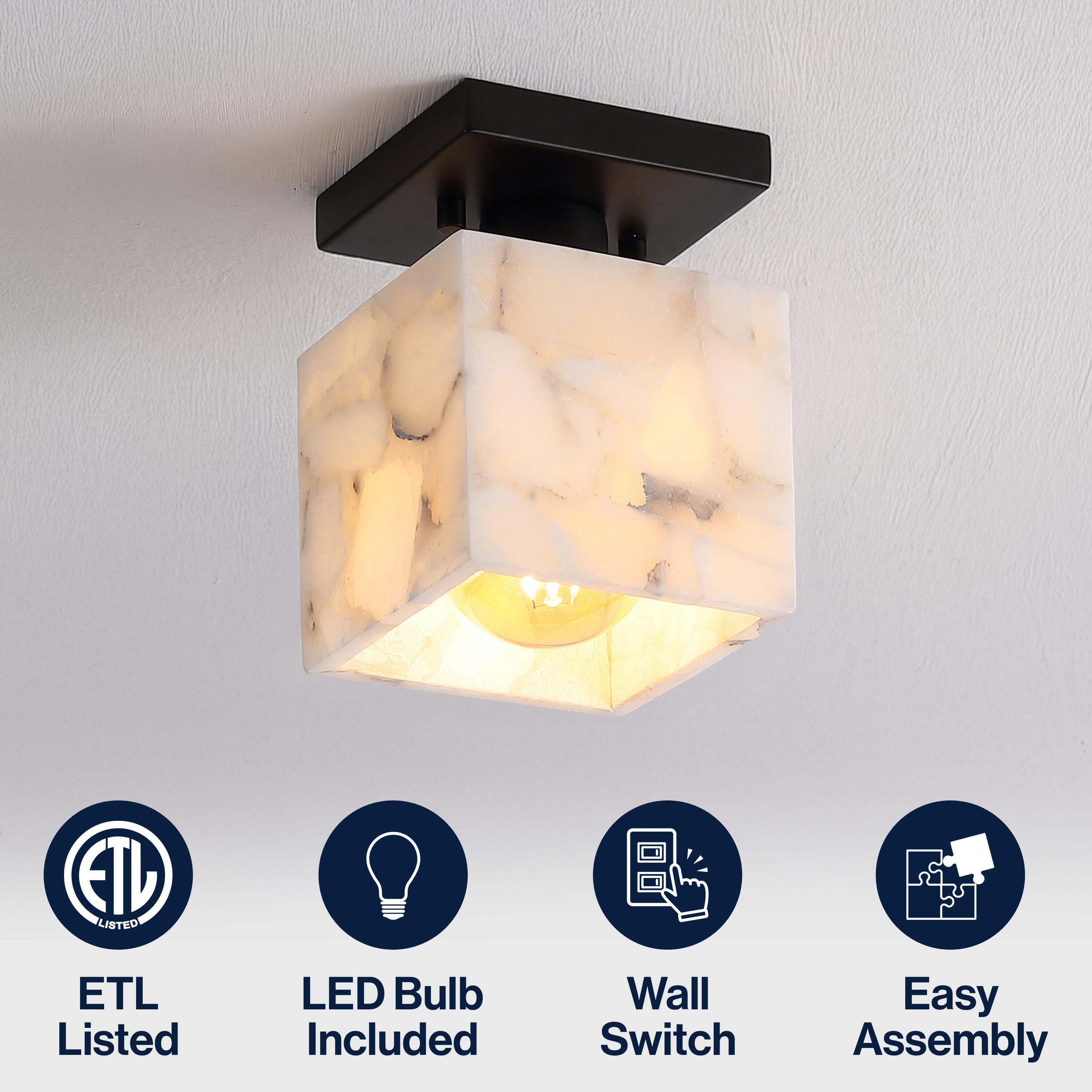 JONATHAN Y Alessia Flush Mount Light, , large