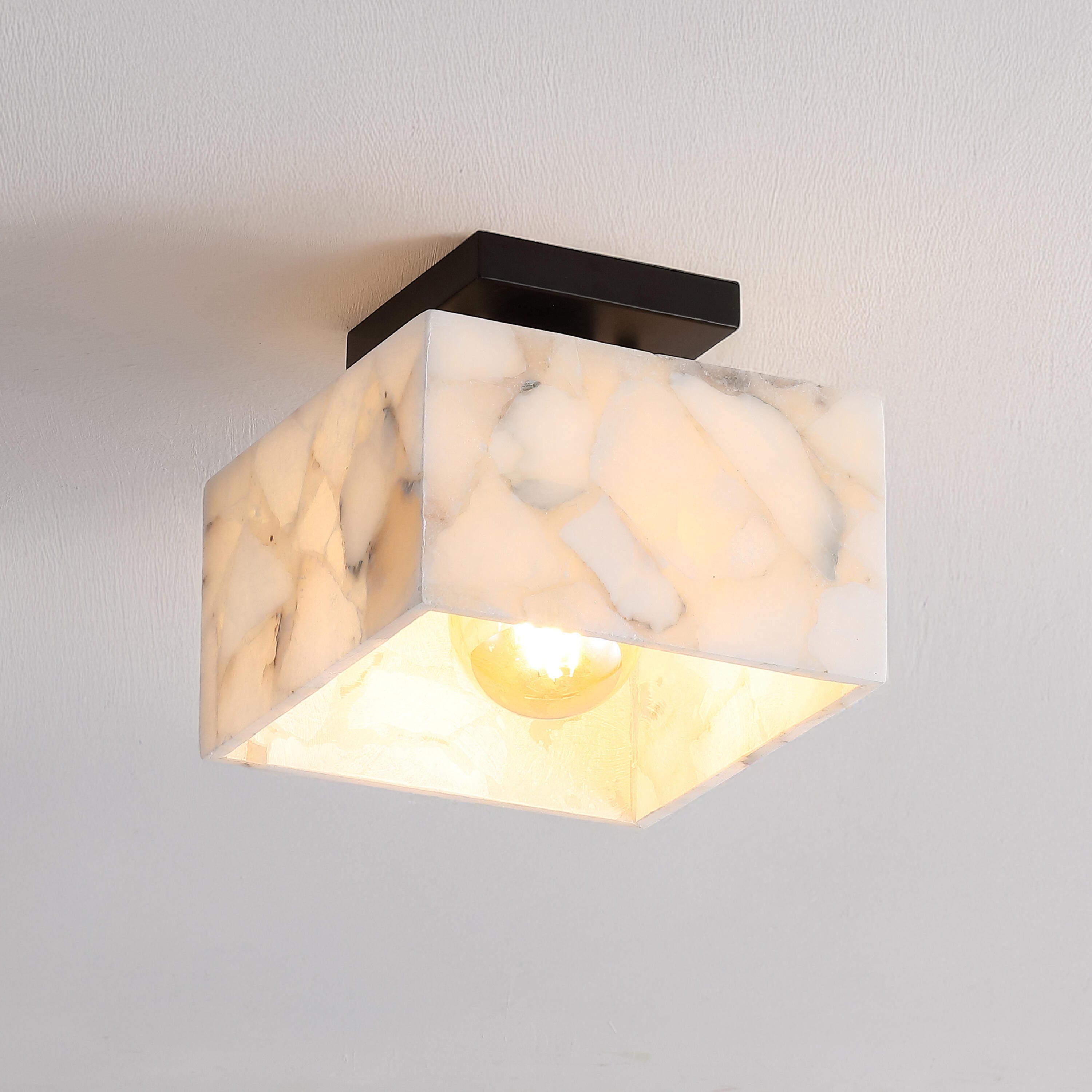 JONATHAN Y Alessia Square Flush Mount Light, , rollover