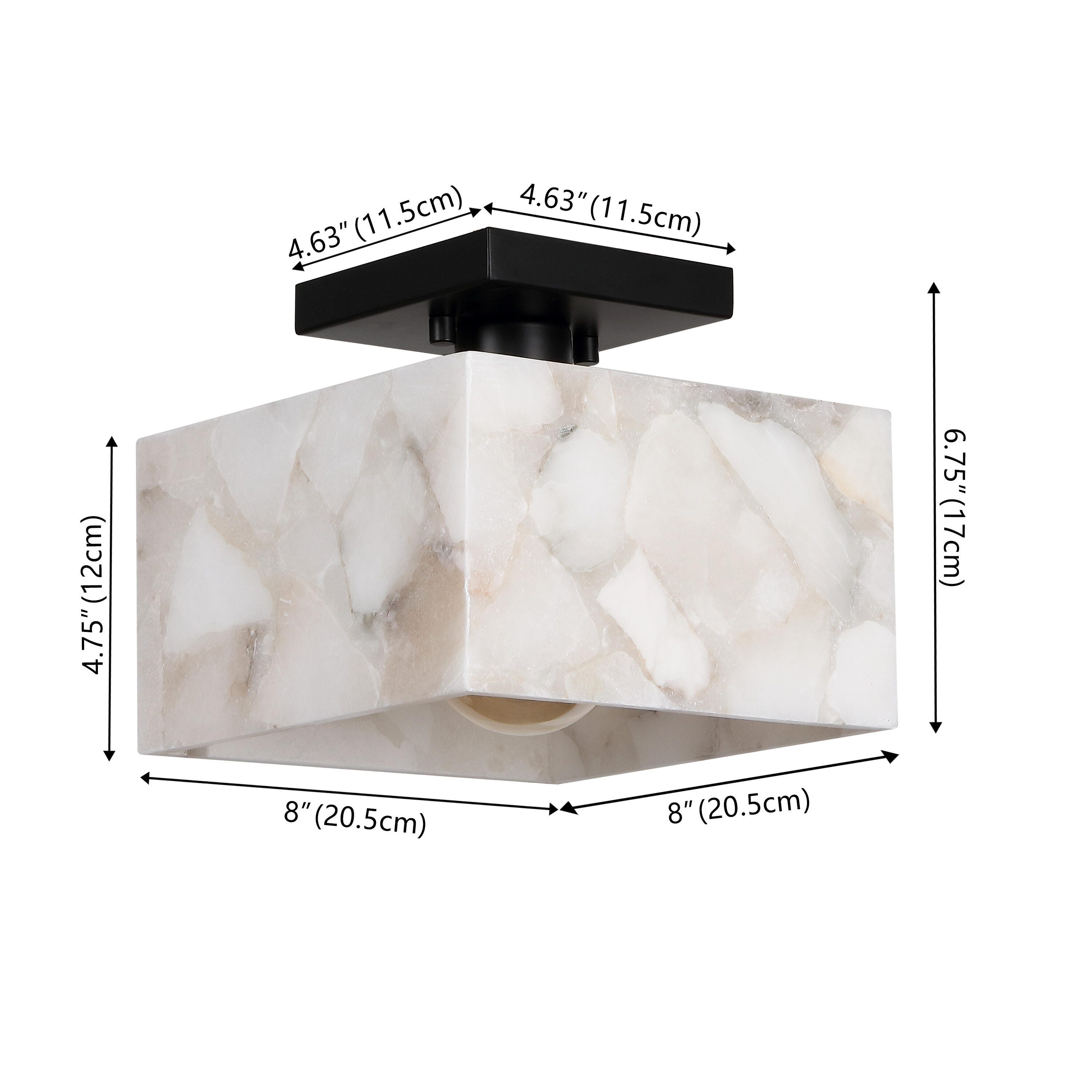 JONATHAN Y Alessia Square Flush Mount Light, , large
