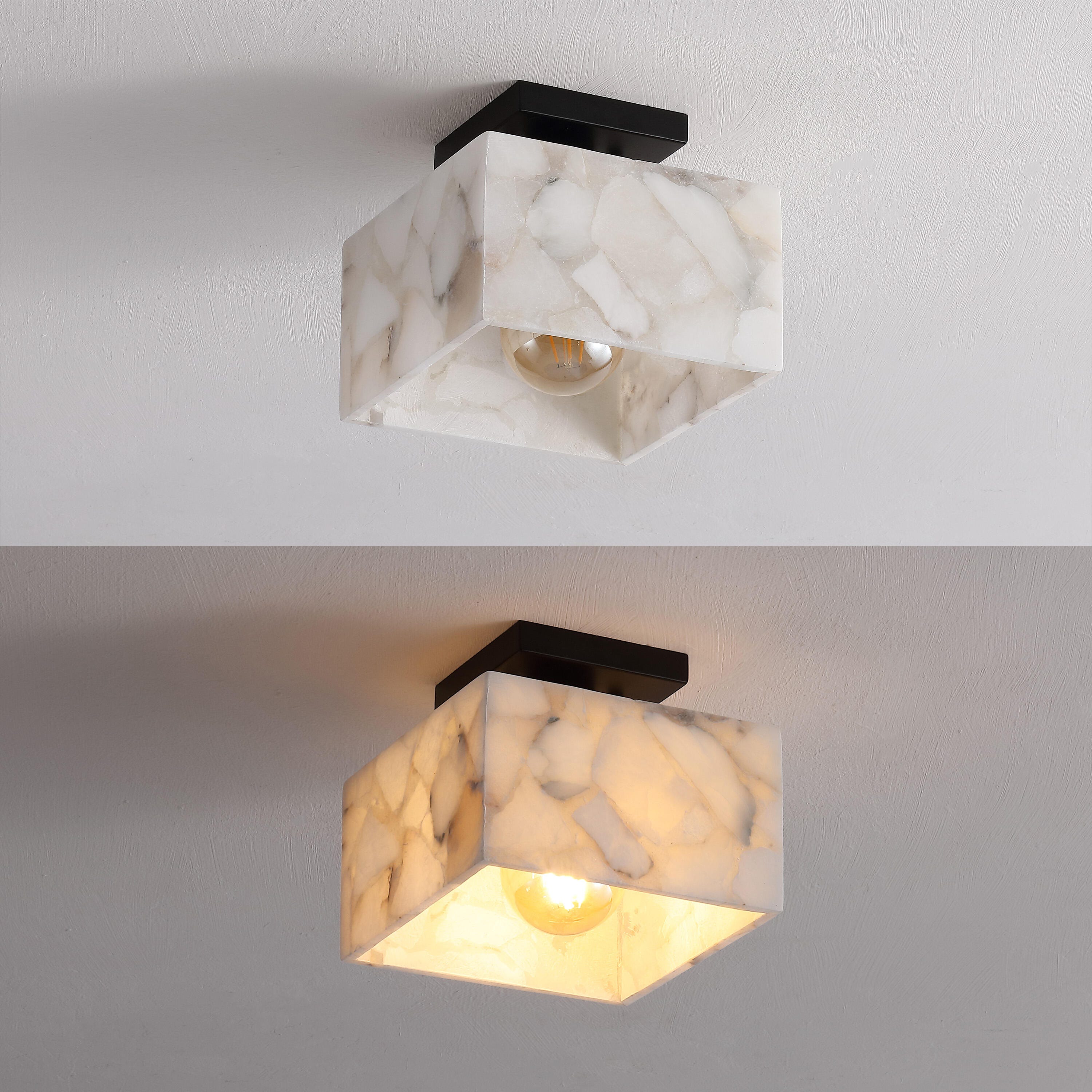 JONATHAN Y Alessia Square Flush Mount Light, , large