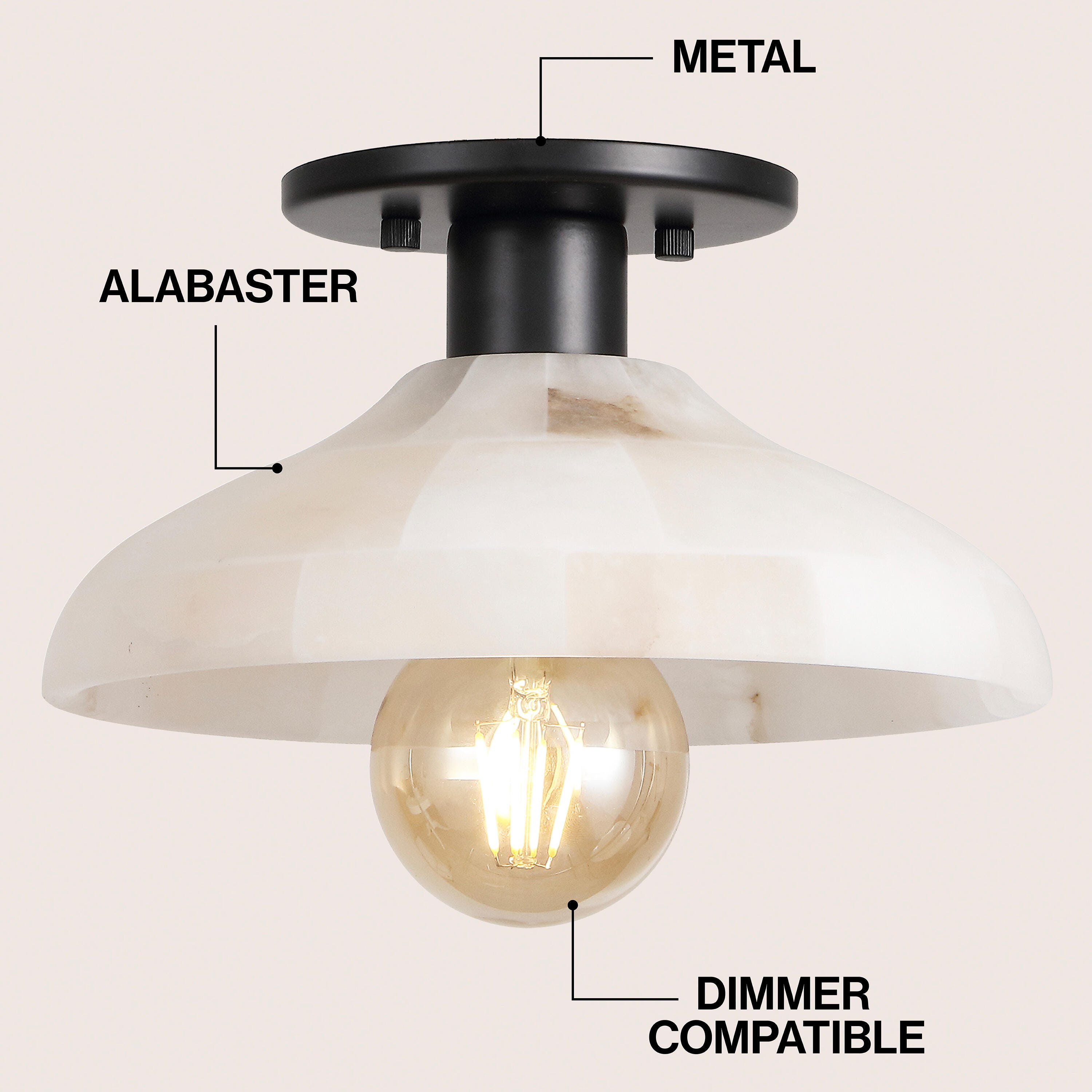 JONATHAN Y Amara Flush Mount Light, , large