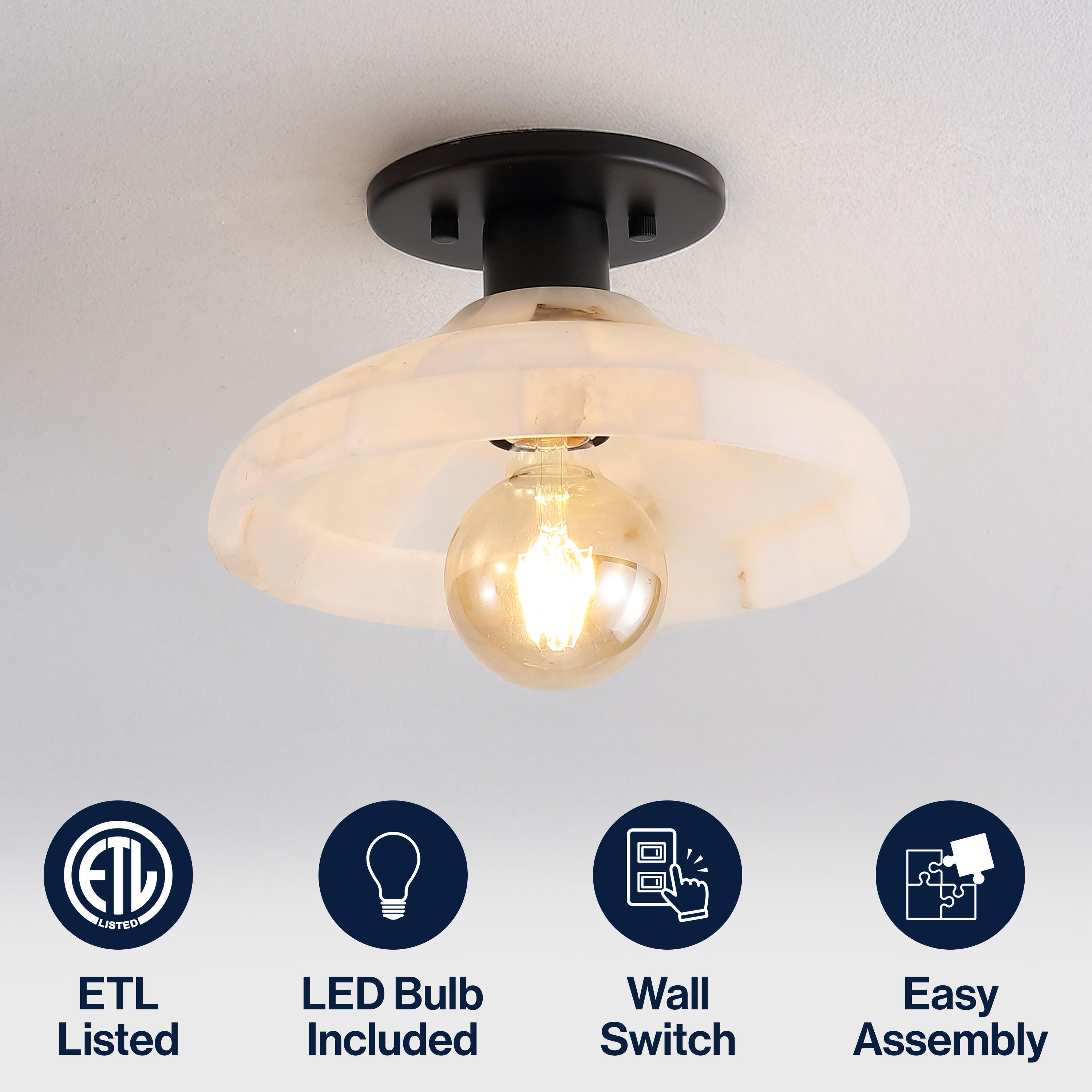 JONATHAN Y Amara Flush Mount Light, , large