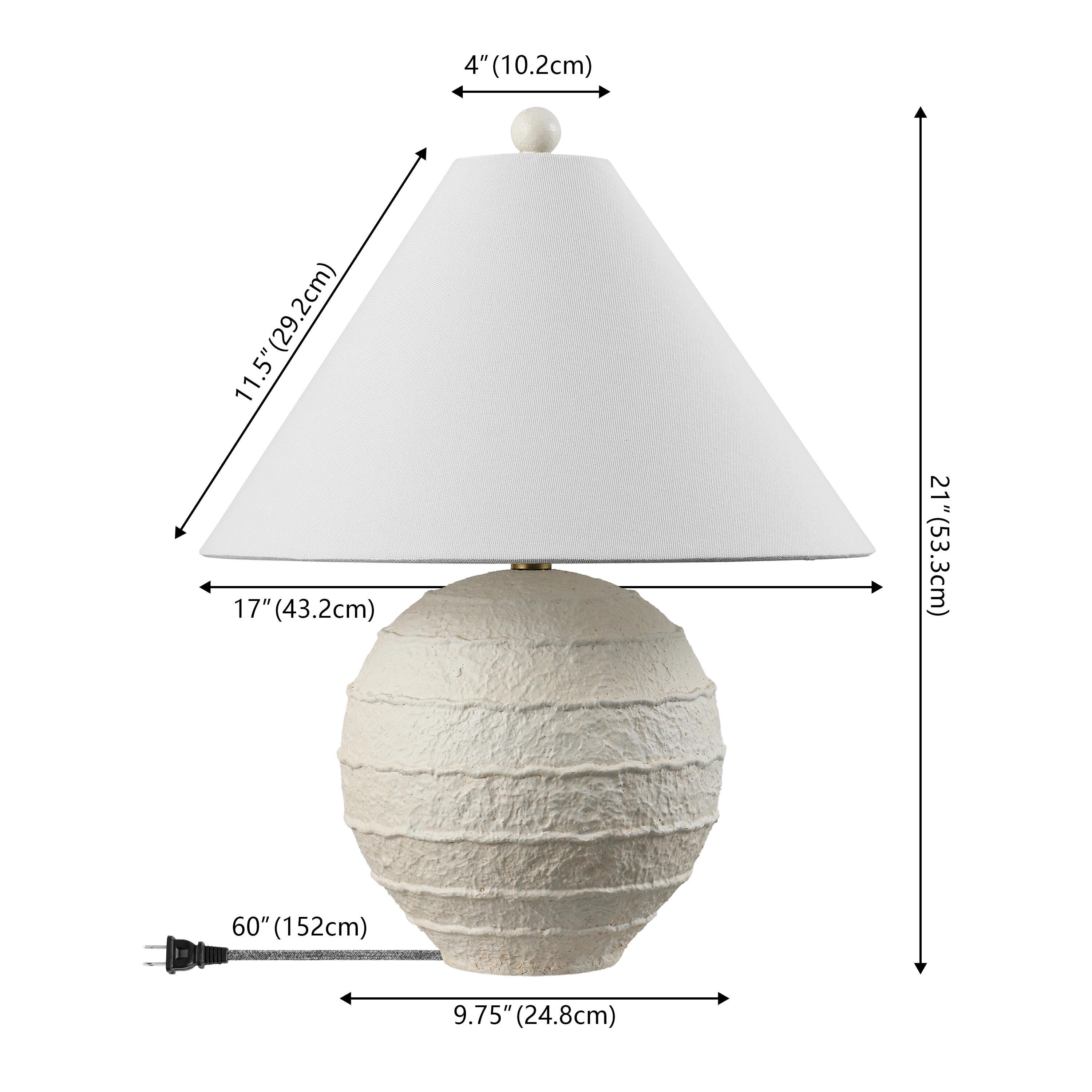 JONATHAN Y Archer Table Lamp (Set of 2), Antique White, large