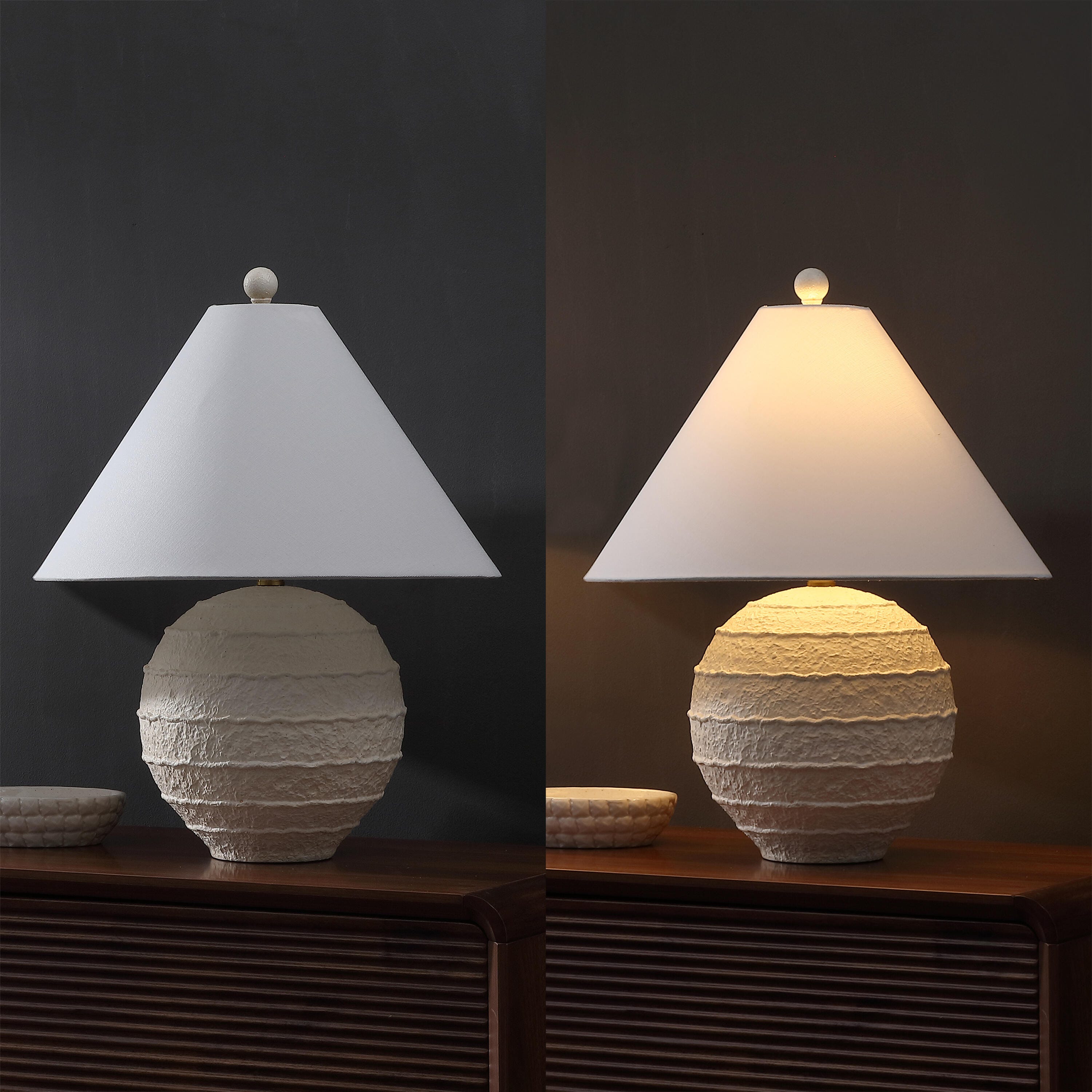 JONATHAN Y Archer Table Lamp (Set of 2), Antique White, large