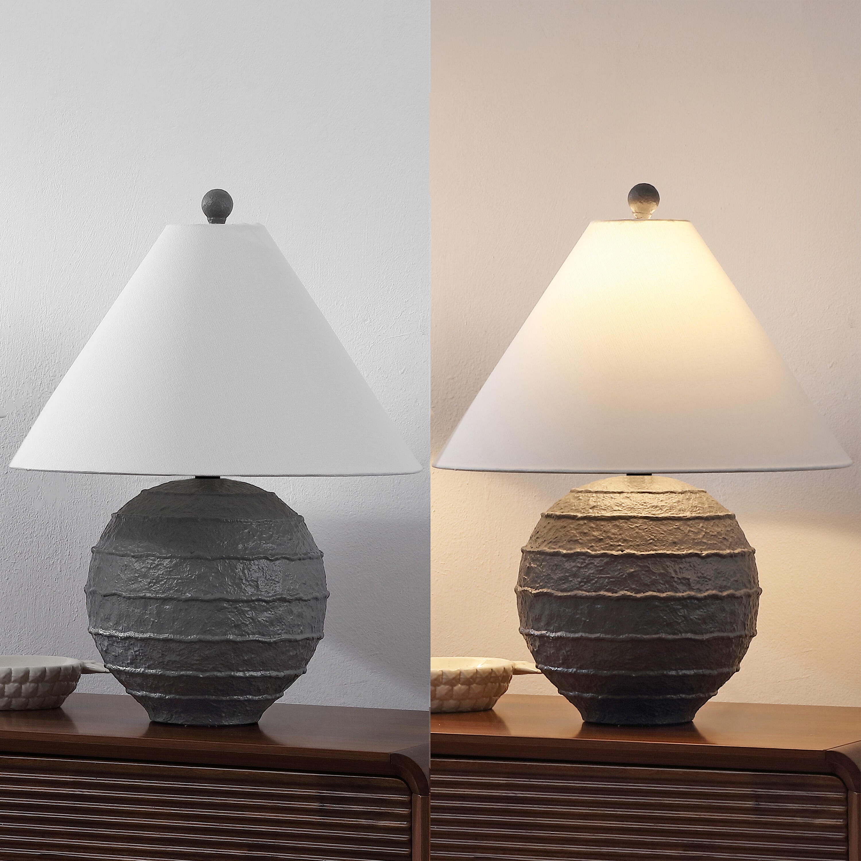 JONATHAN Y Archer Table Lamp (Set of 2), Gray, large