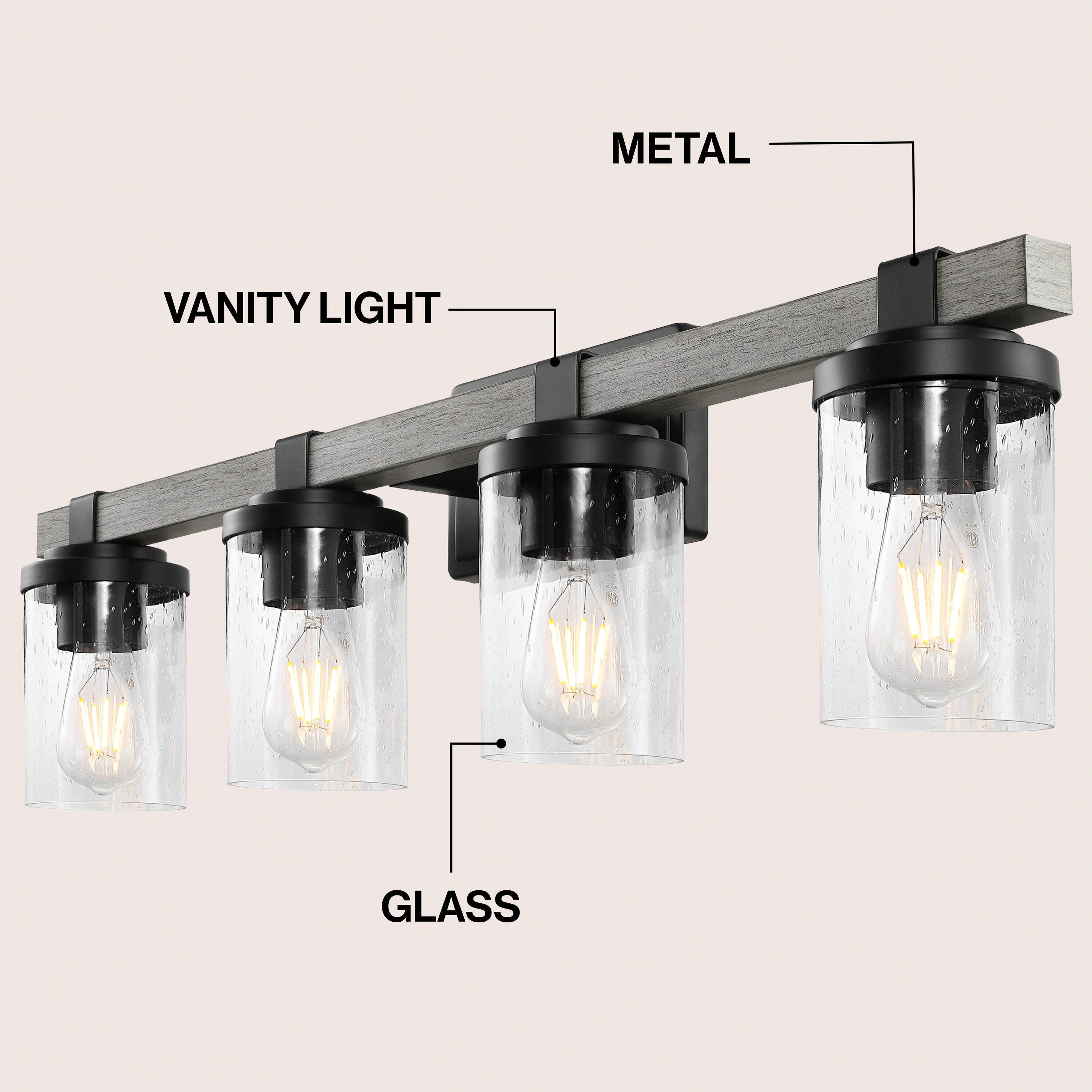 JONATHAN Y Bungalow 4-Light Scone, , large