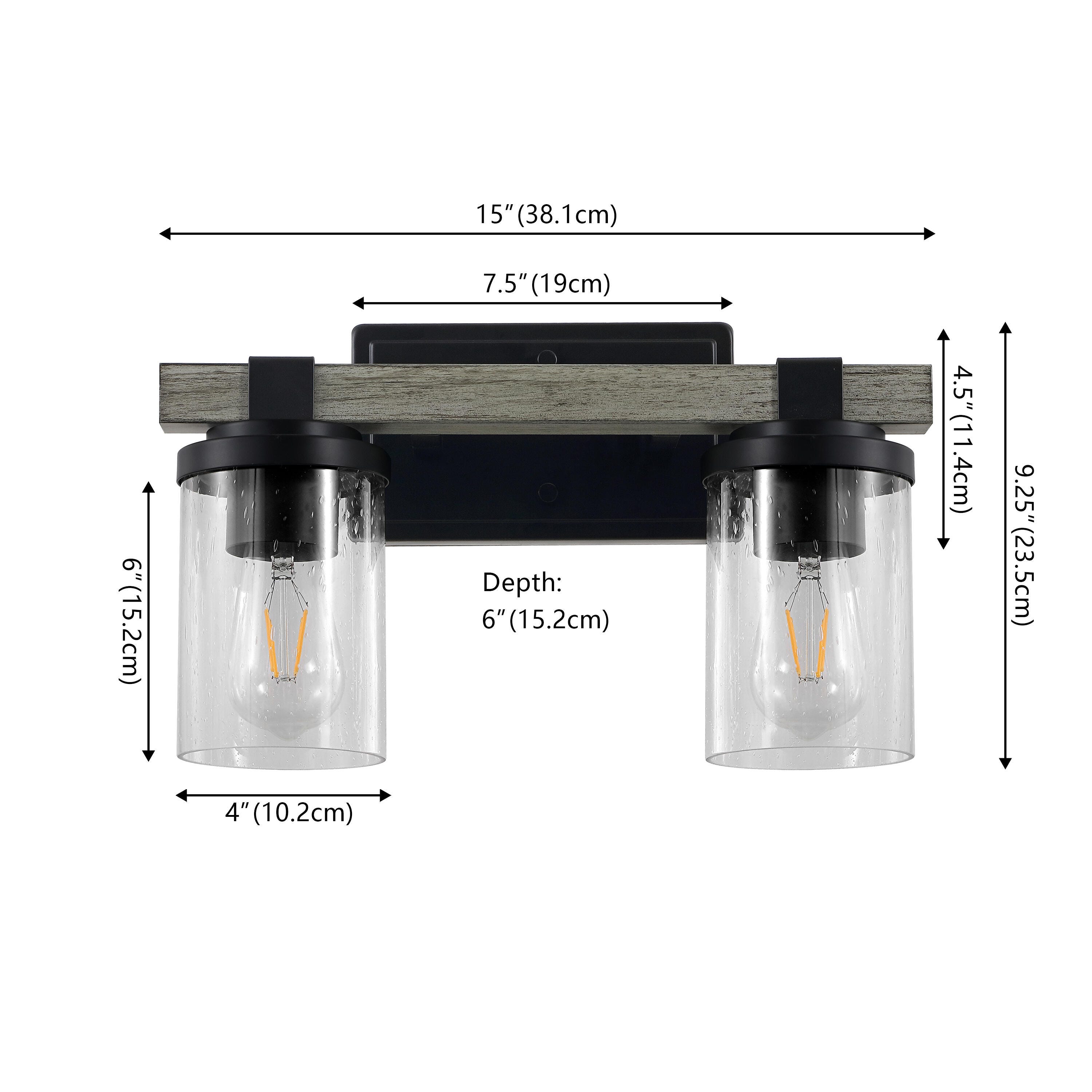 JONATHAN Y Bungalow 2-Light Scone, , large