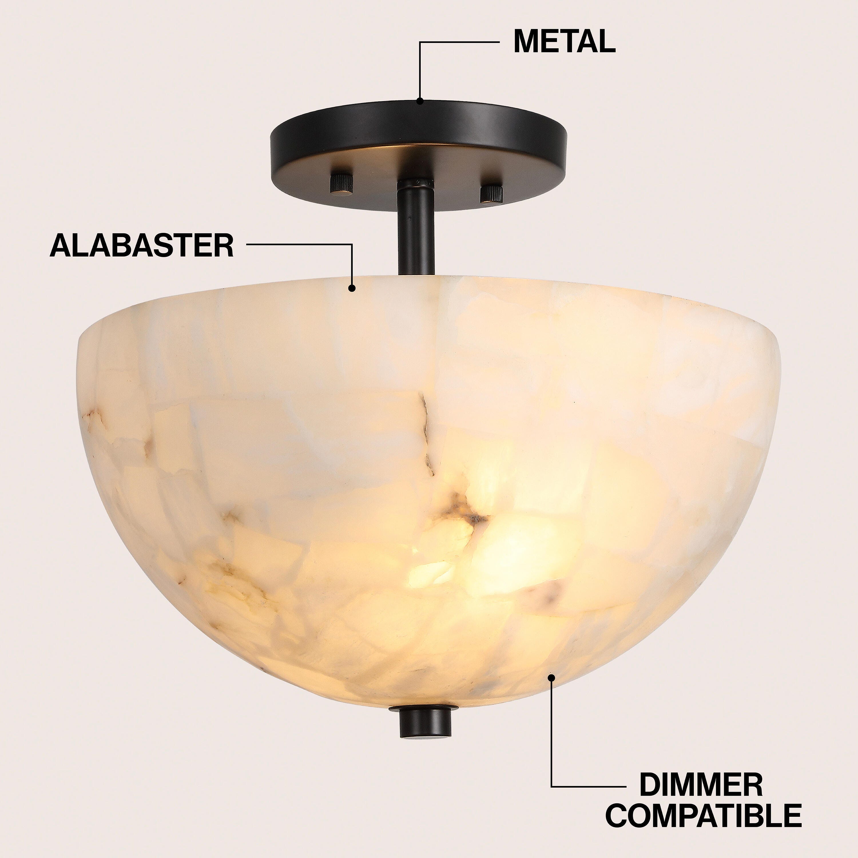 JONATHAN Y Celine Flush Mount Light, , large