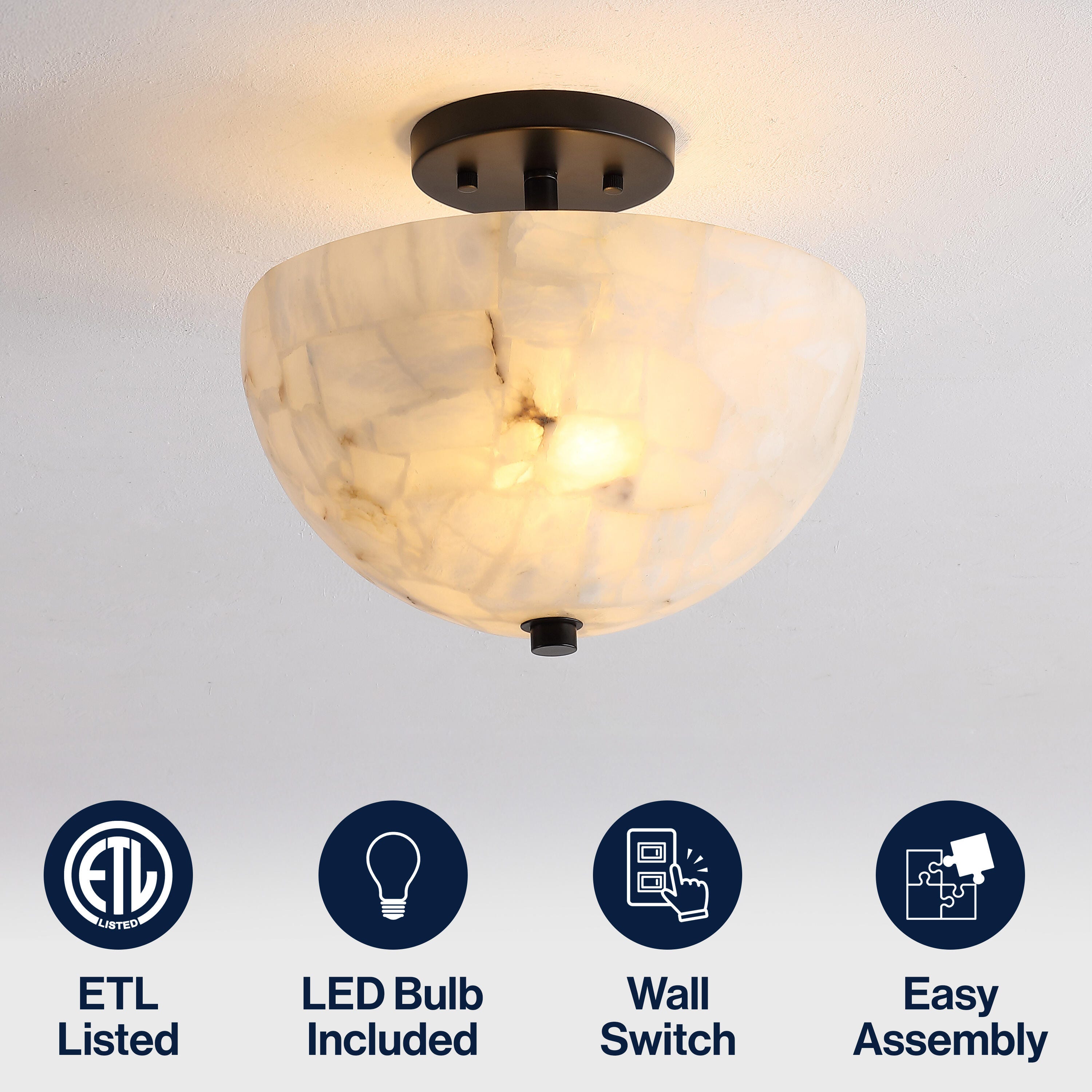 JONATHAN Y Celine Flush Mount Light, , large