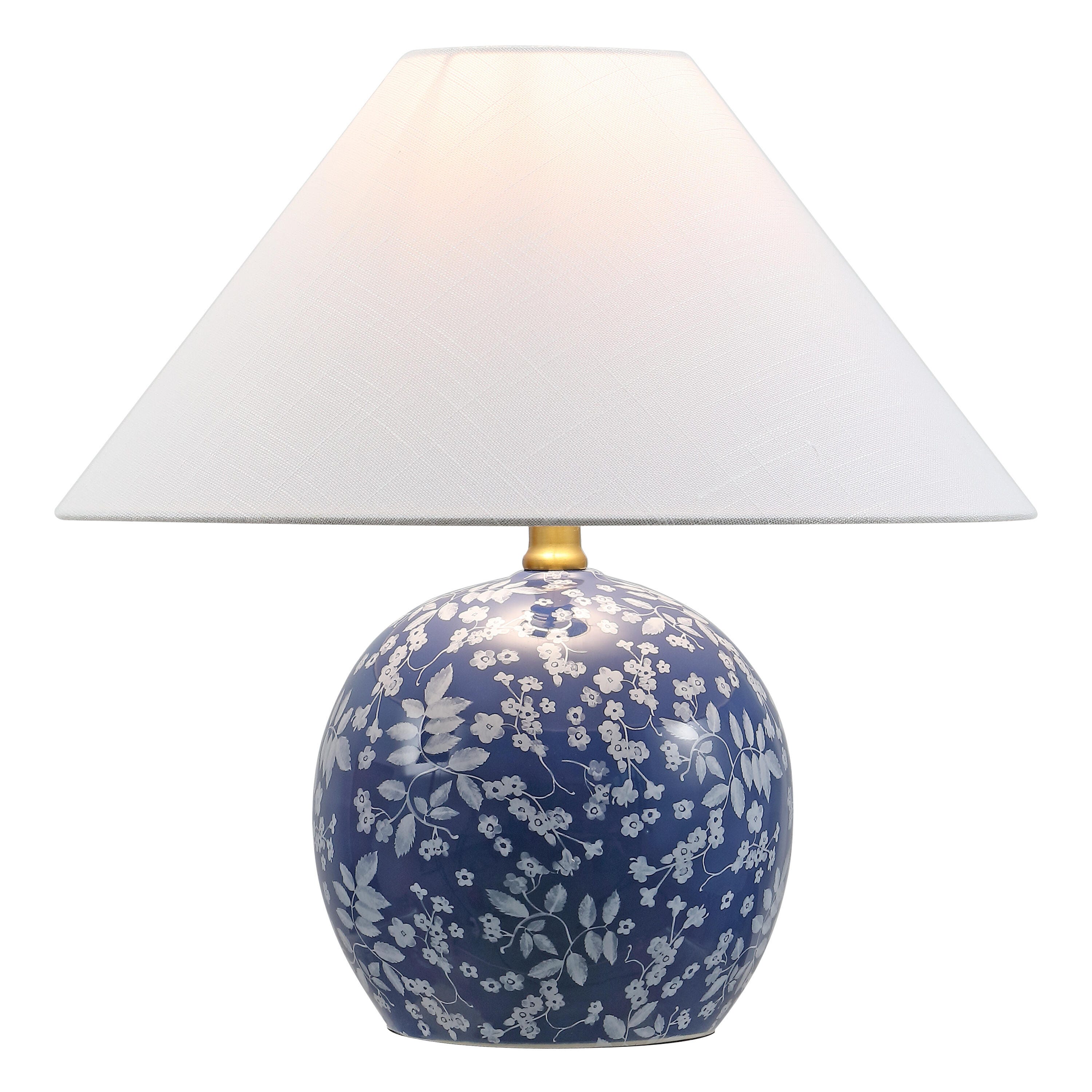 JONATHAN Y Felice Table Lamp, Blue/White, large