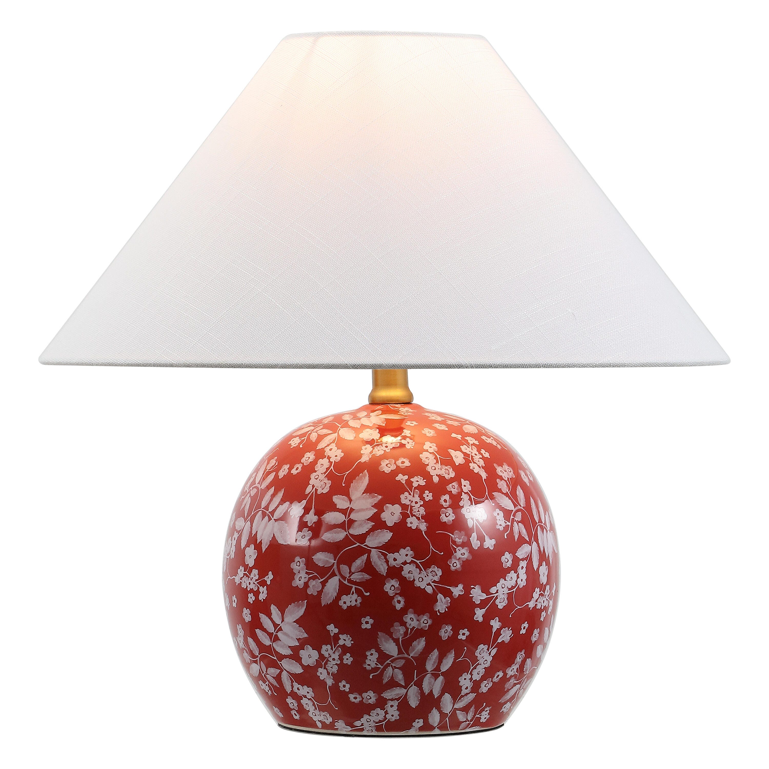JONATHAN Y Felice Table Lamp, Red/White, large