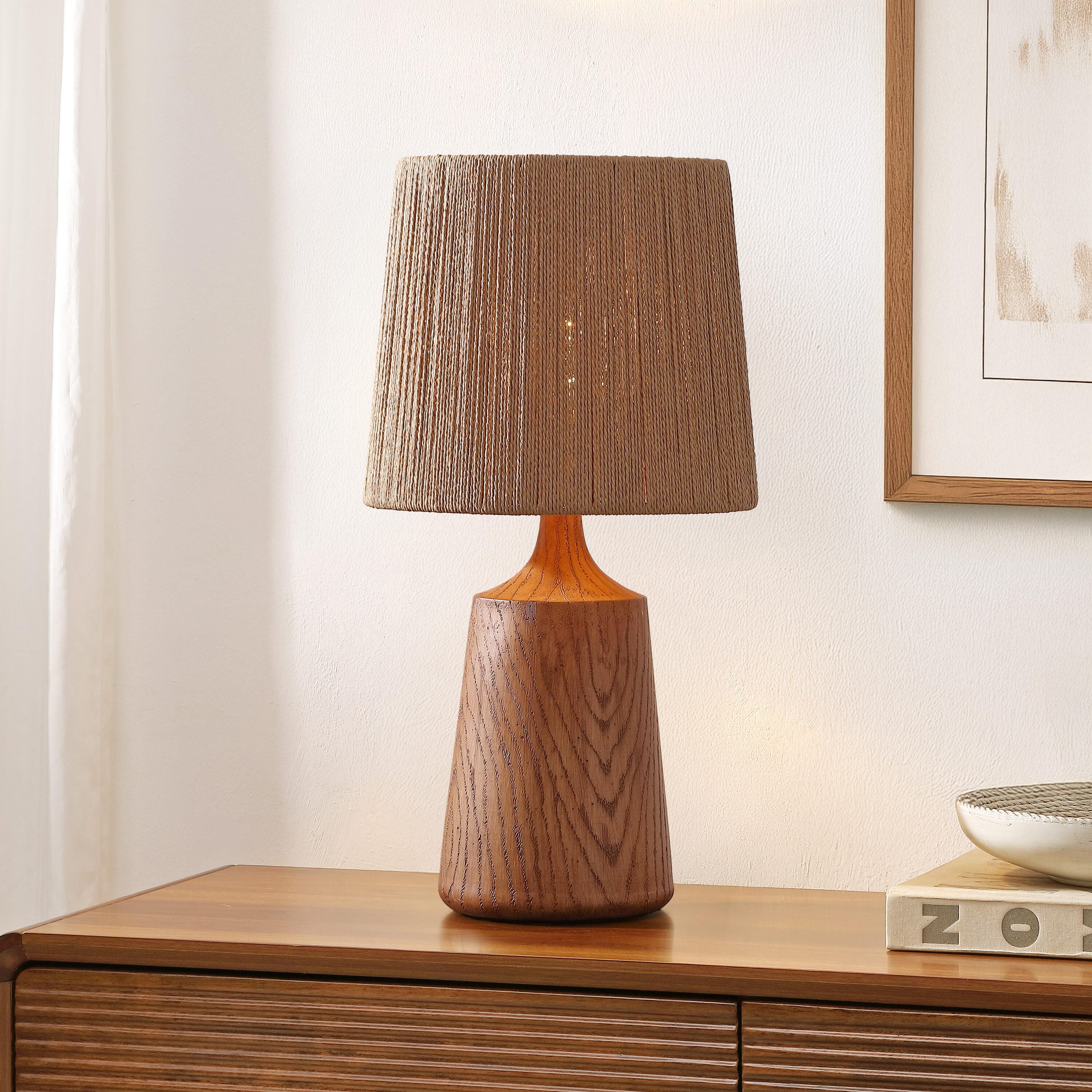 JONATHAN Y Highland Table Lamp, Brown, large