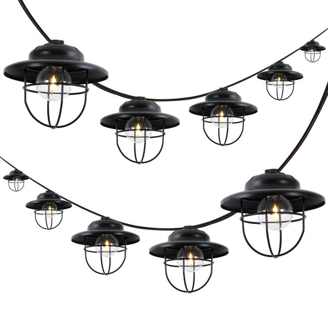 JONATHAN Y String Lights (Set of 2), Black