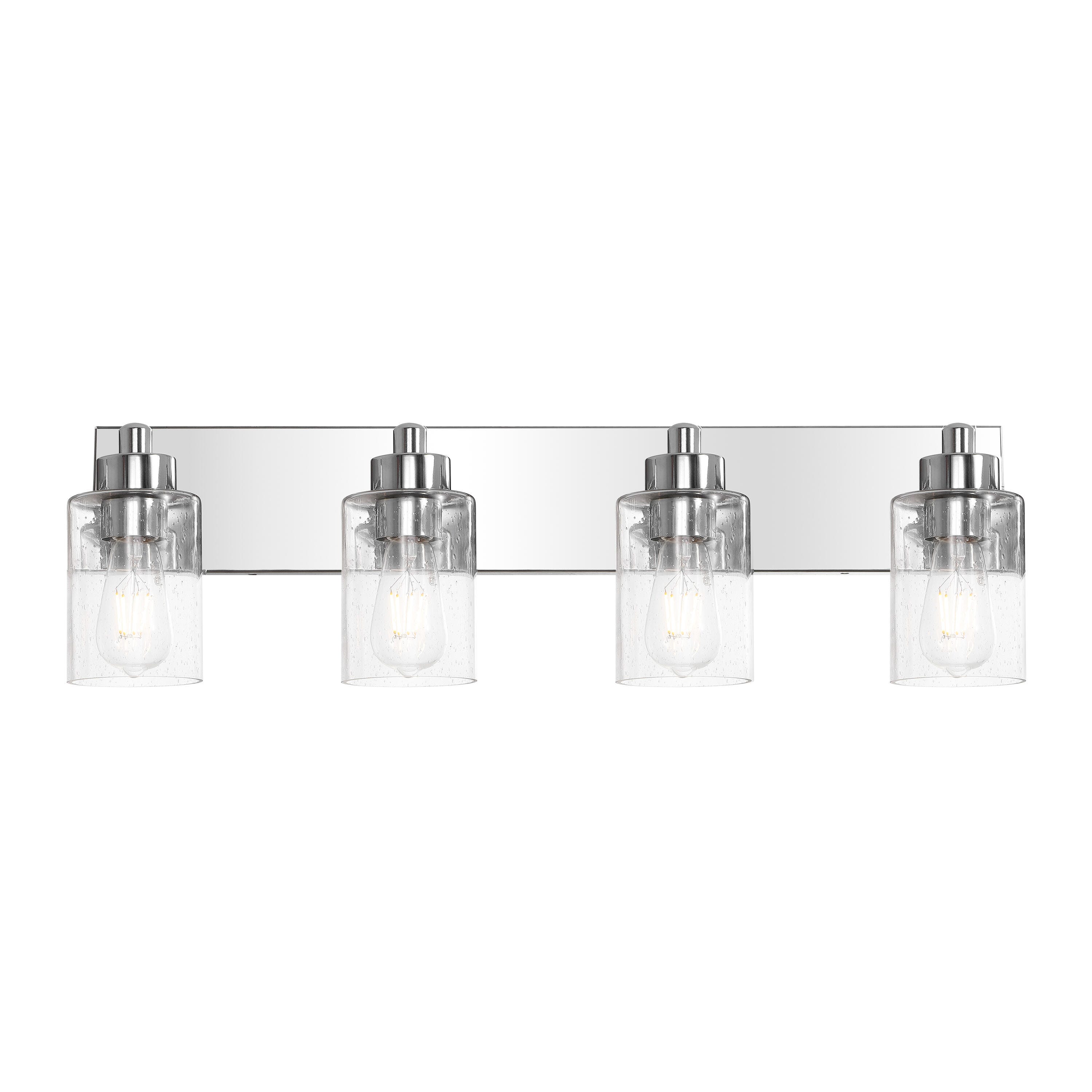 JONATHAN Y Irving 4-Light Scone, Chrome/Clear, large