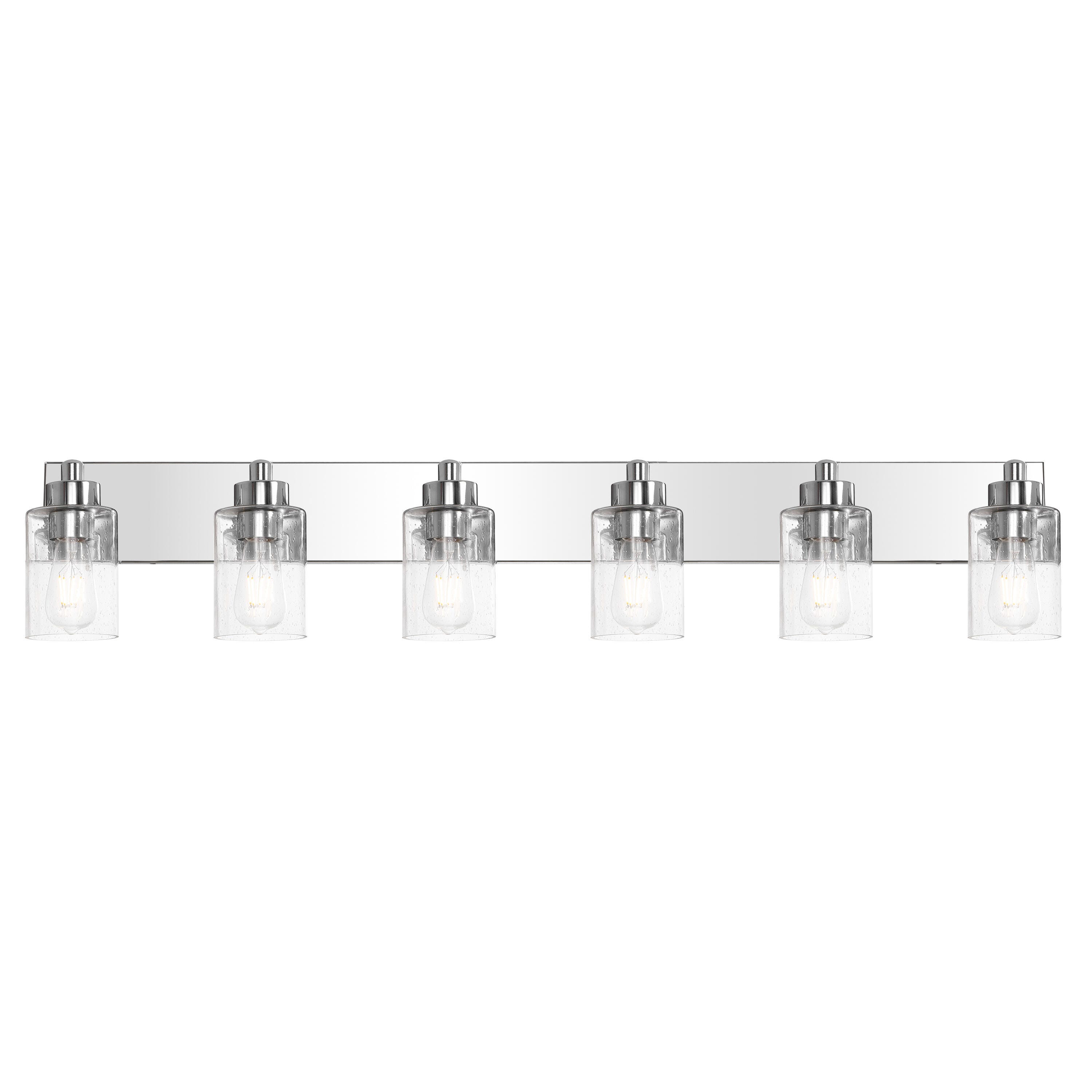 JONATHAN Y Irving 6-Light Scone, Chrome/Clear, large