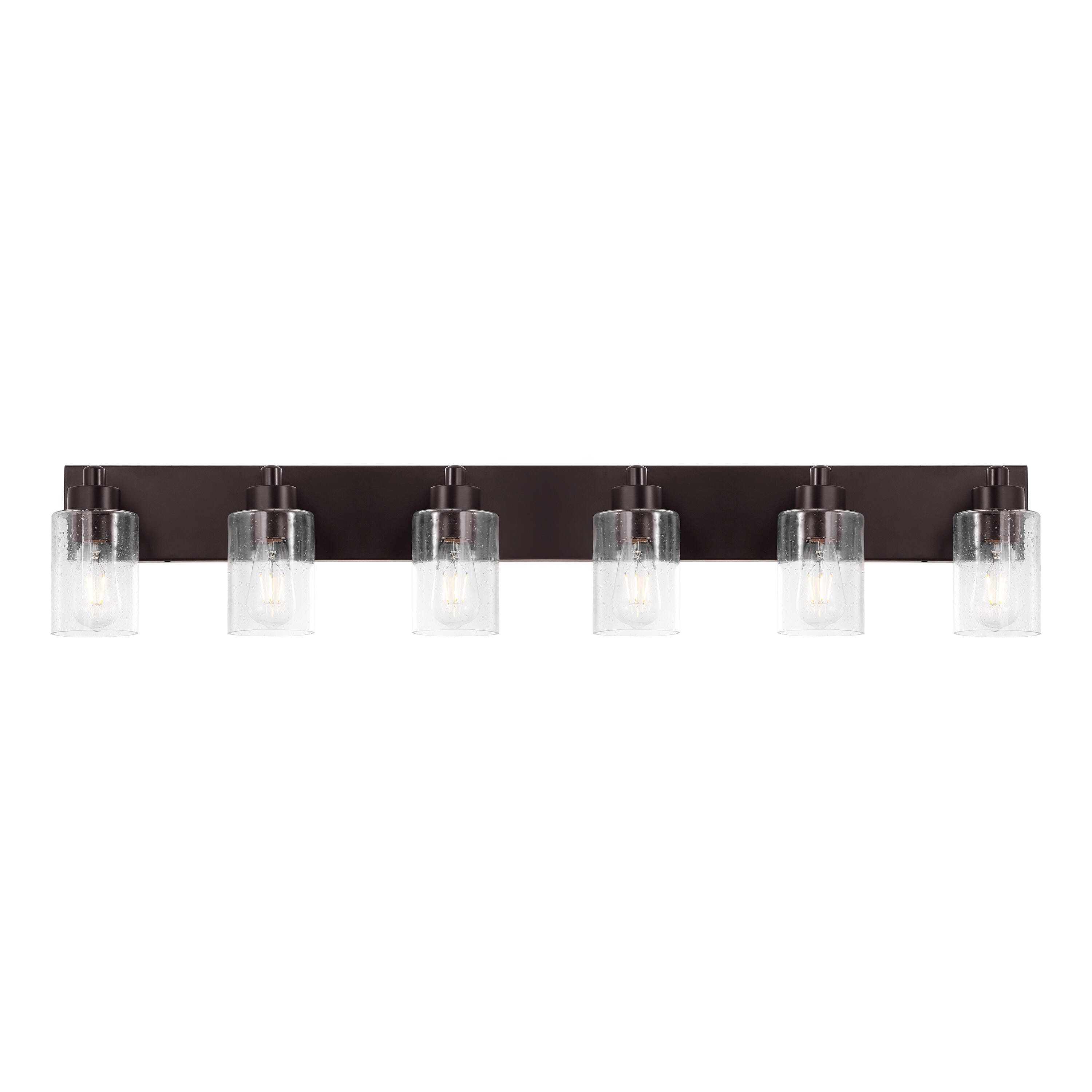 JONATHAN Y Irving 6-Light Scone, Oil Rubbed Bronze/Clear, large