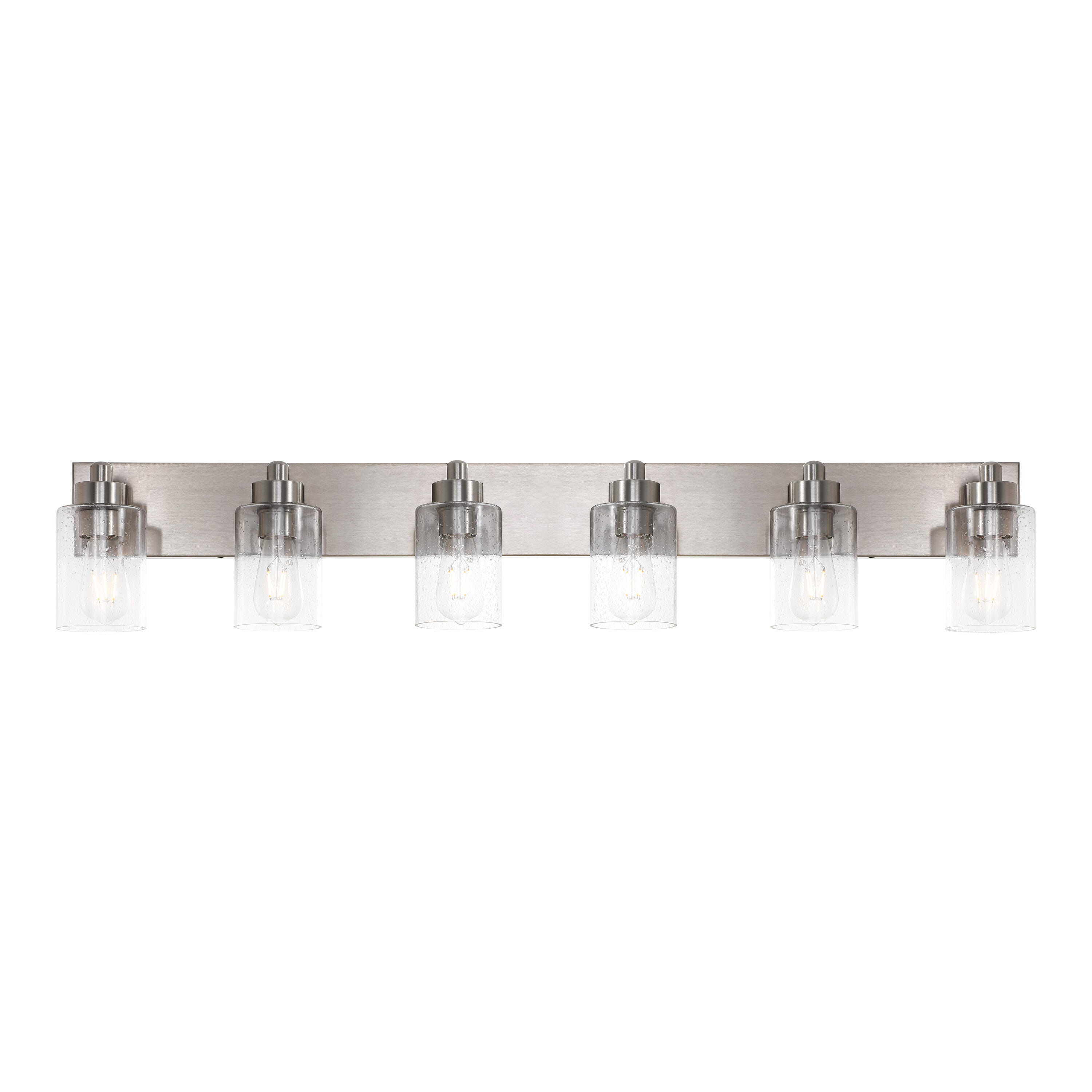 JONATHAN Y Irving 6-Light Scone, Nickel/Clear, large