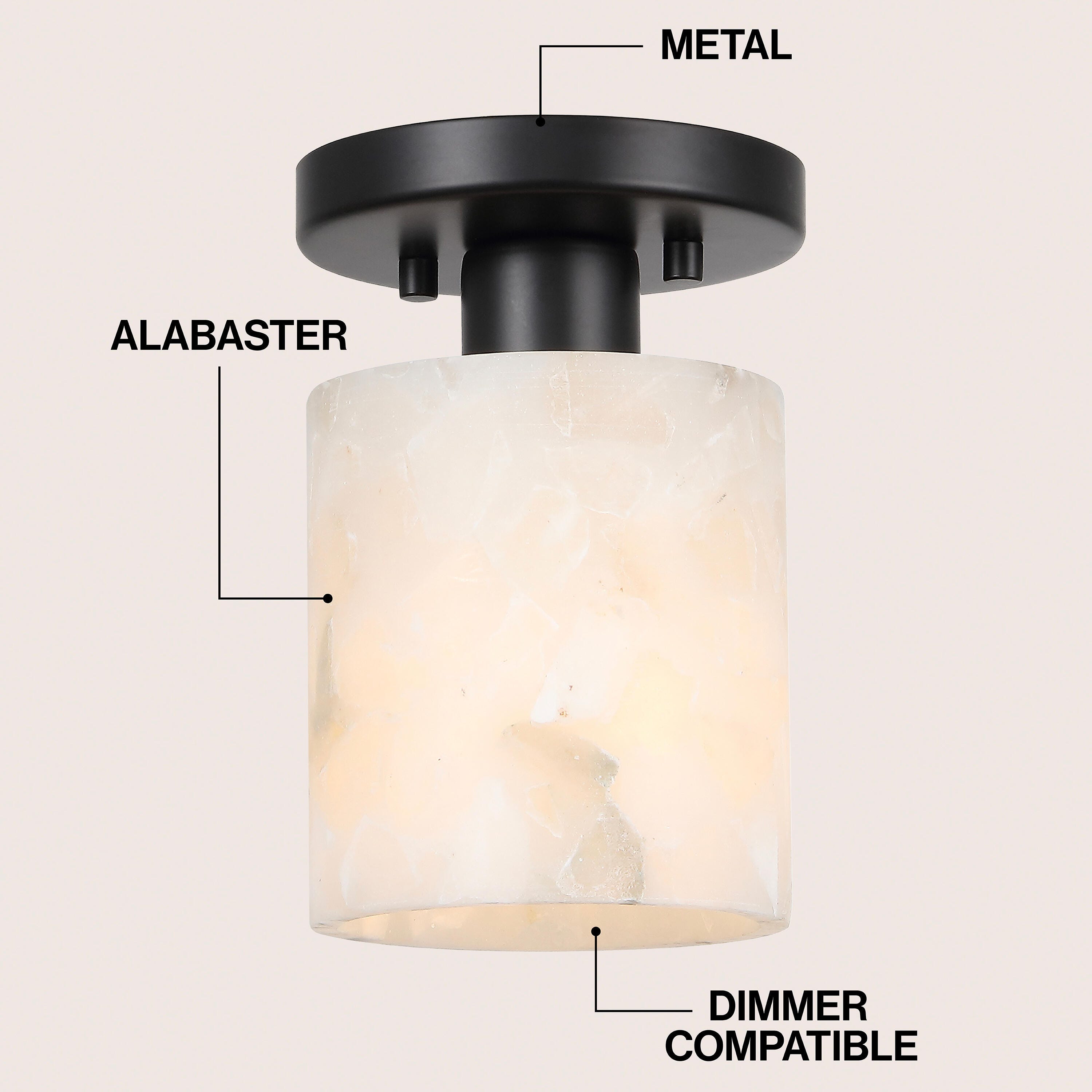 JONATHAN Y Jules Flush Mount Light, , large