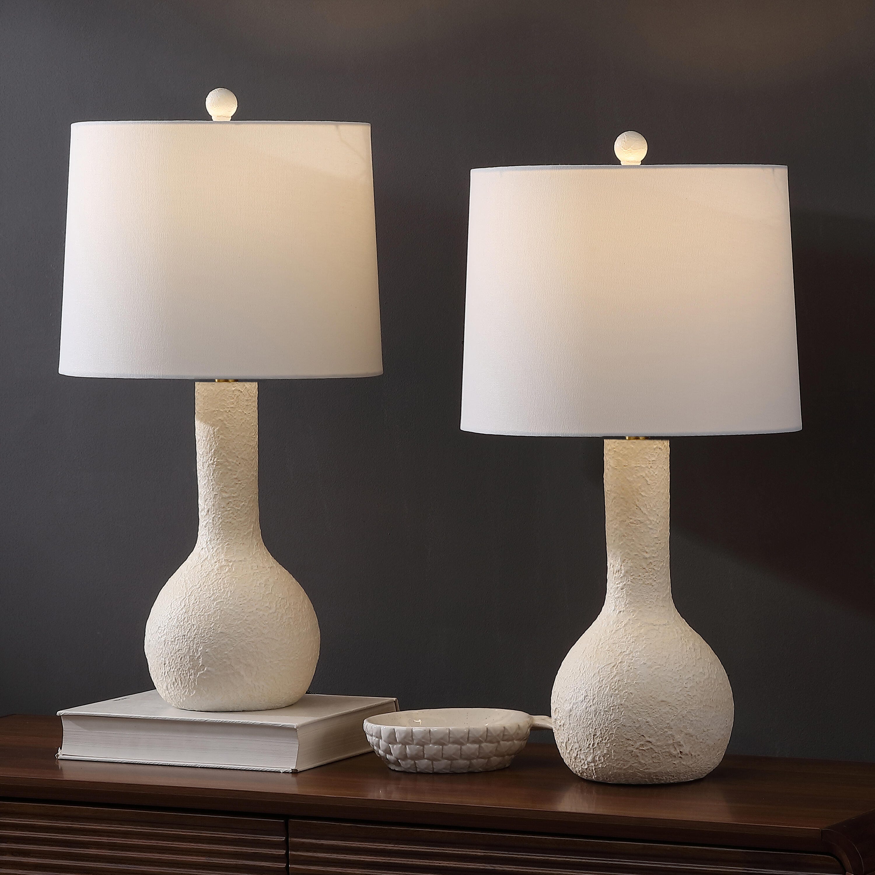 JONATHAN Y Katee Table Lamp (Set of 2), Antique White, rollover