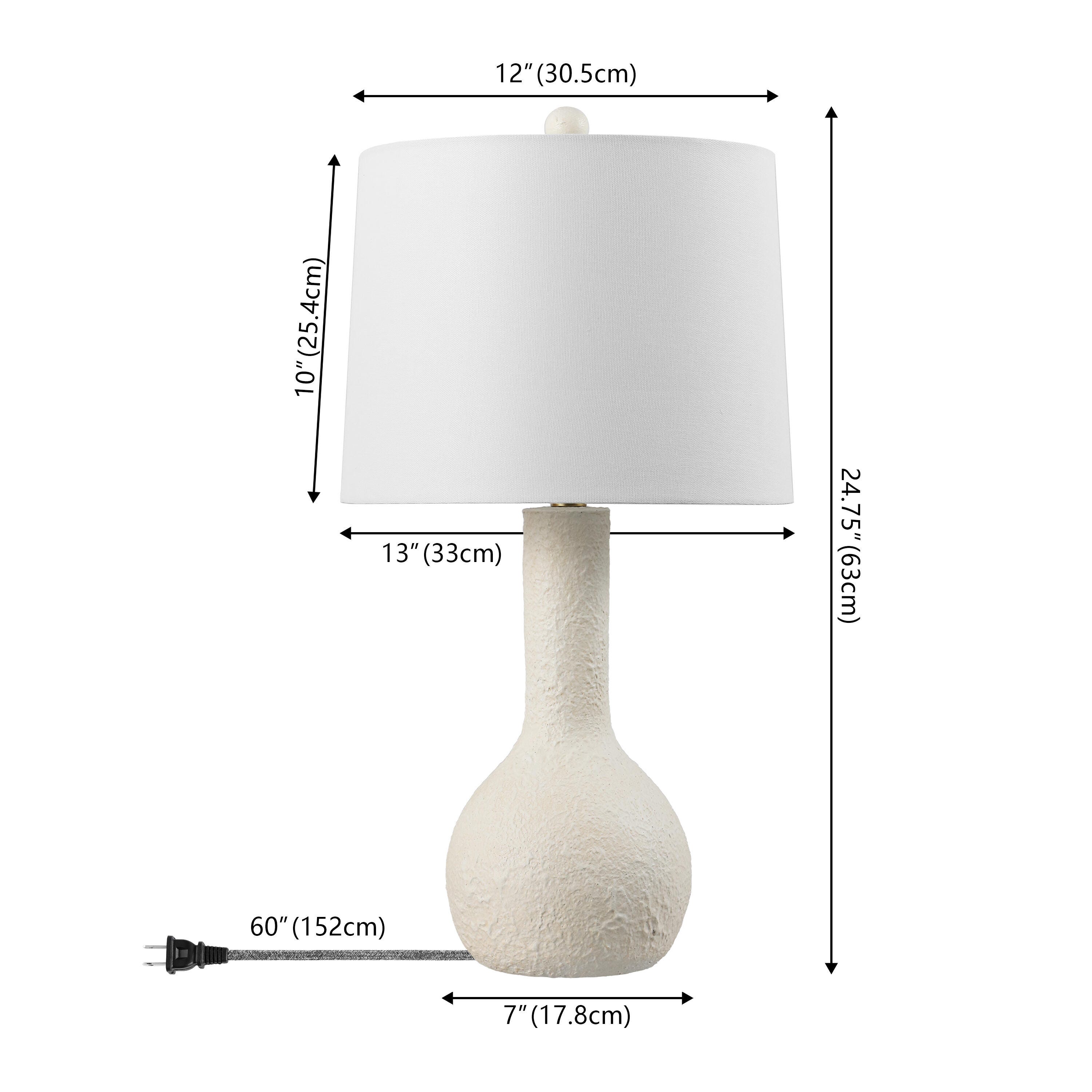 JONATHAN Y Katee Table Lamp (Set of 2), Antique White, large