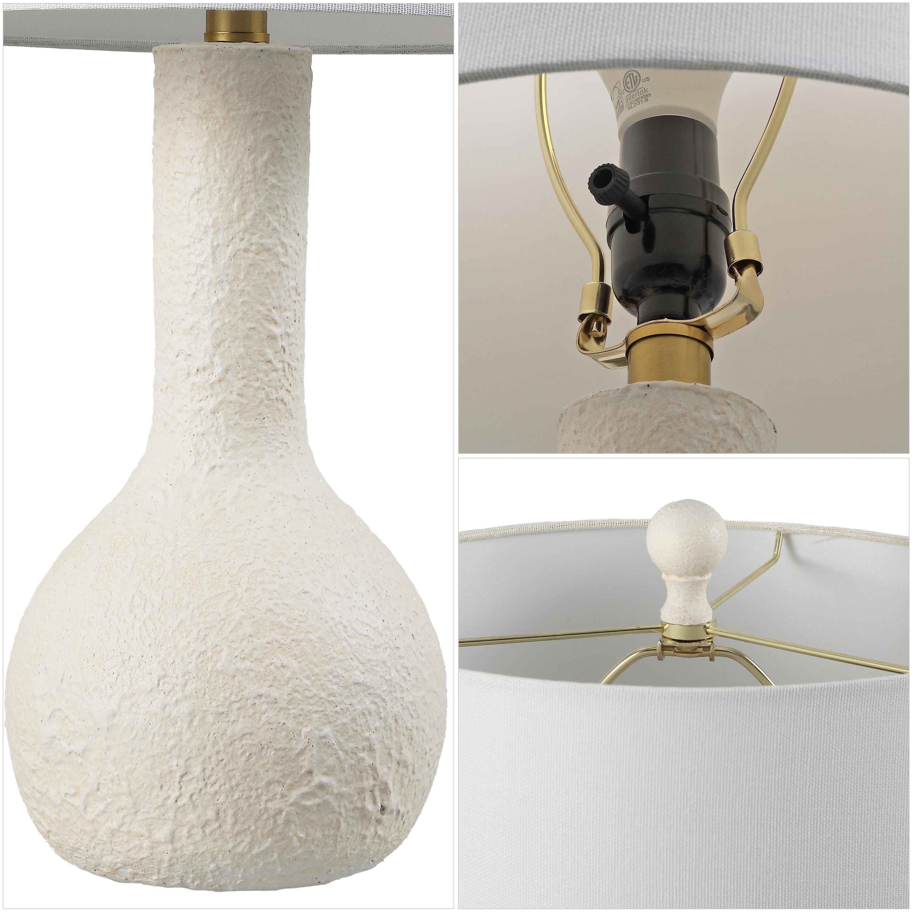 JONATHAN Y Katee Table Lamp (Set of 2), Antique White, large